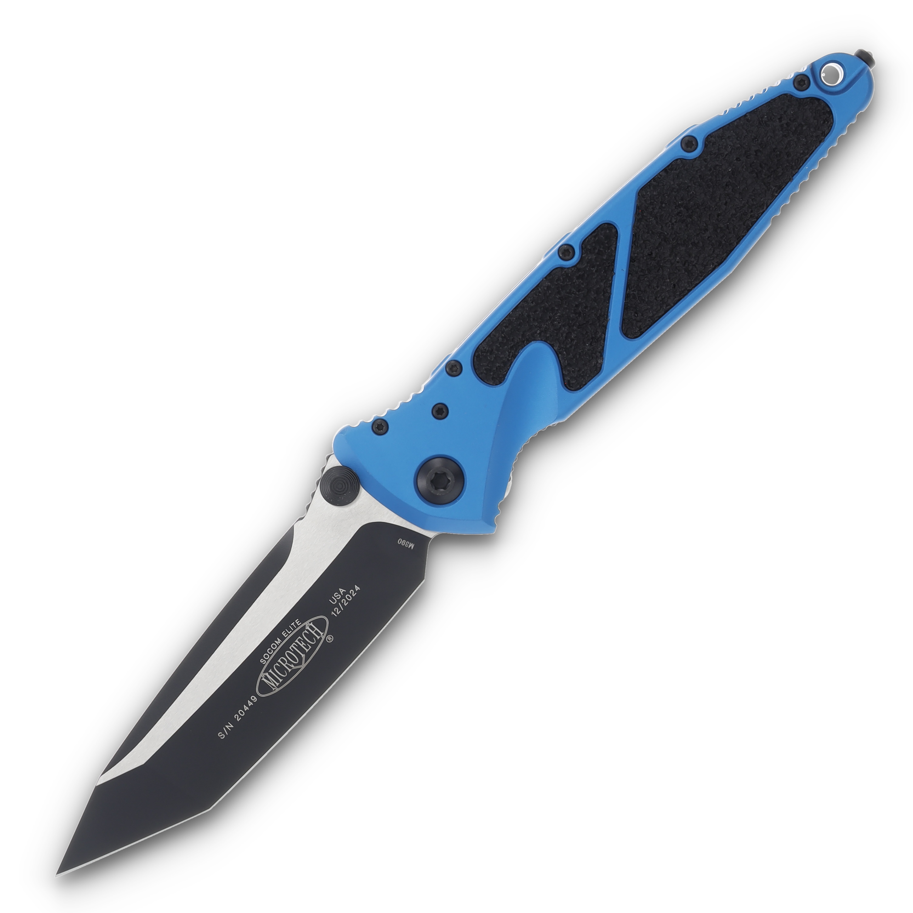 Microtech Socom Elite Tanto Black Standard Blue Aluminum MT1611BL View 1