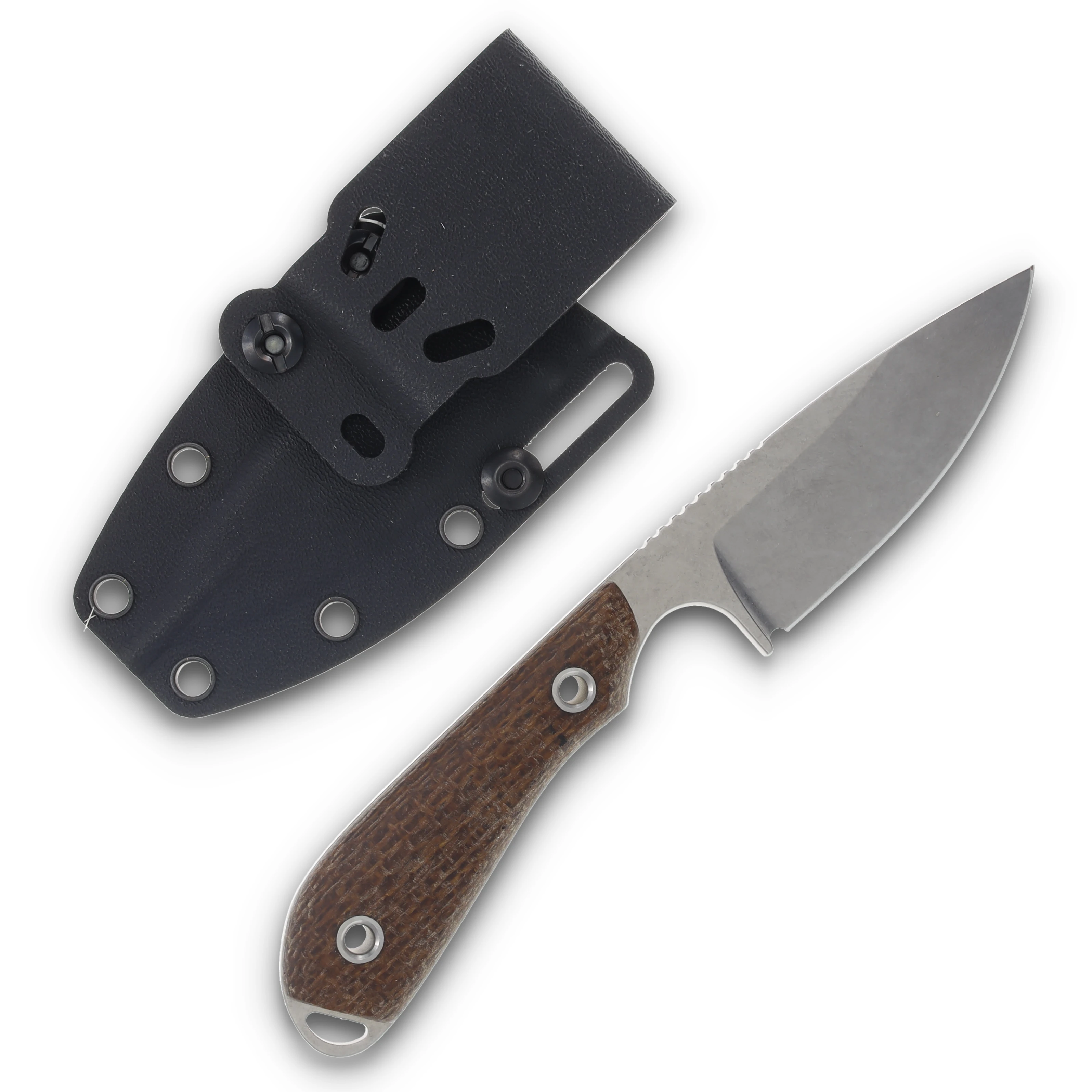 White River M1 Caper, Natural Burlap Micarta, Magnacut WRM1-BNA-MAG View 2