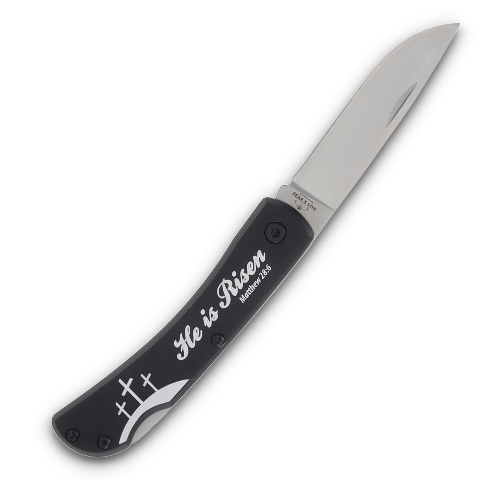 Bear & Son Small Locking Farmhand Black Handle Easter Scene SL137LE View 3