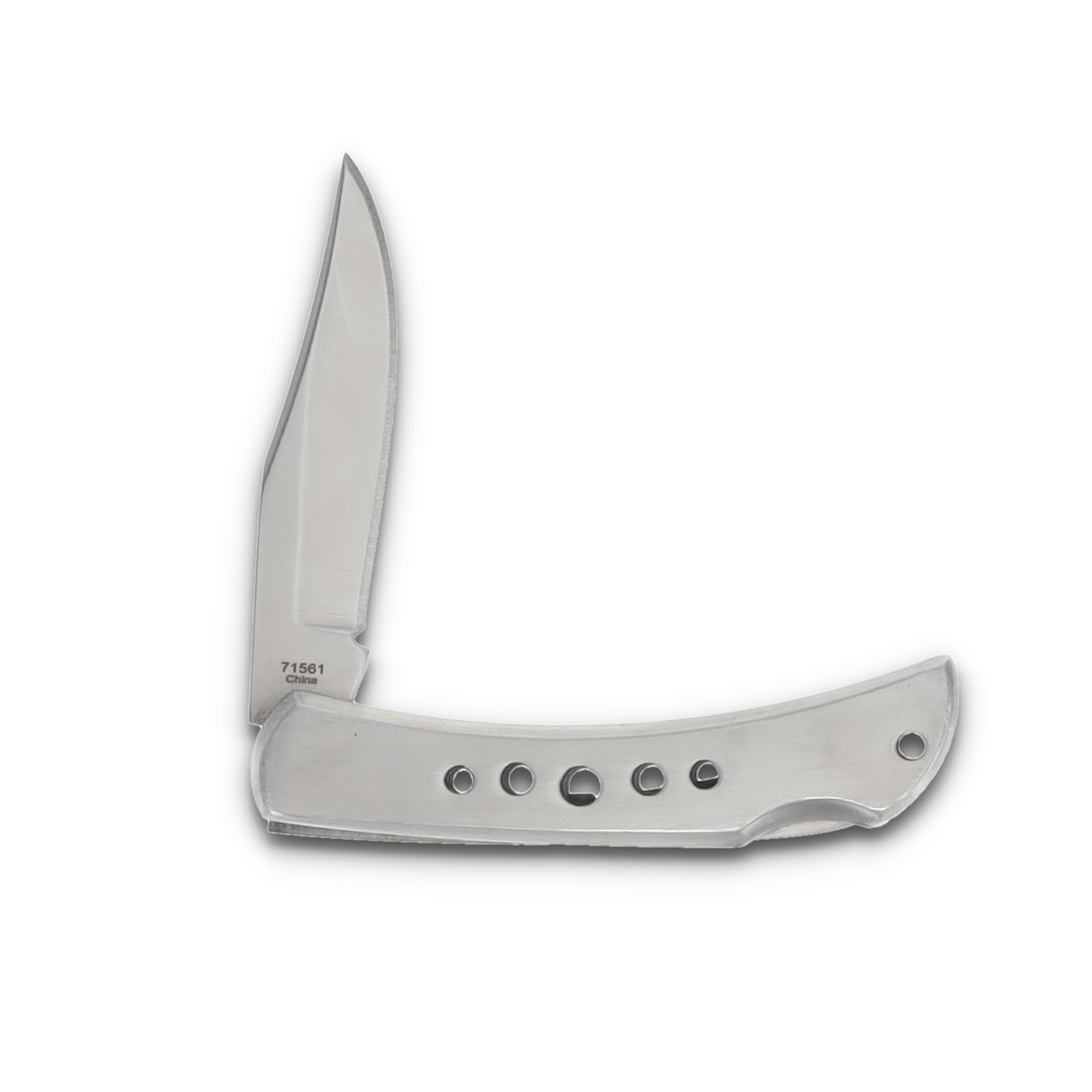Bear & Son 561 Lockback Folding Knife All Stainless Clip Point BR71561 View 4