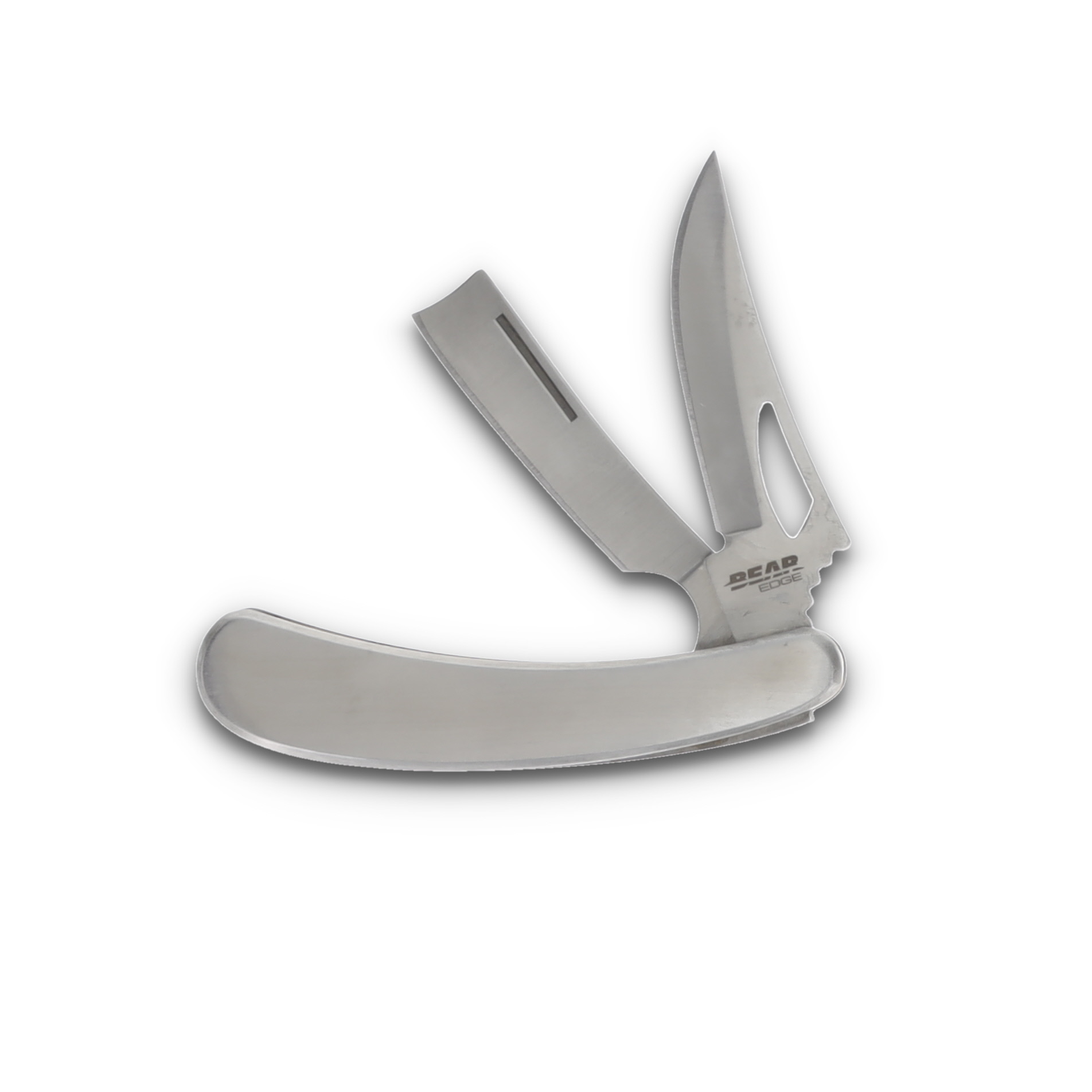 Bear & Son 563 Bow Trapper Folding Knife 440 Clip-Razor Blade SS Handle BR71563 View 1