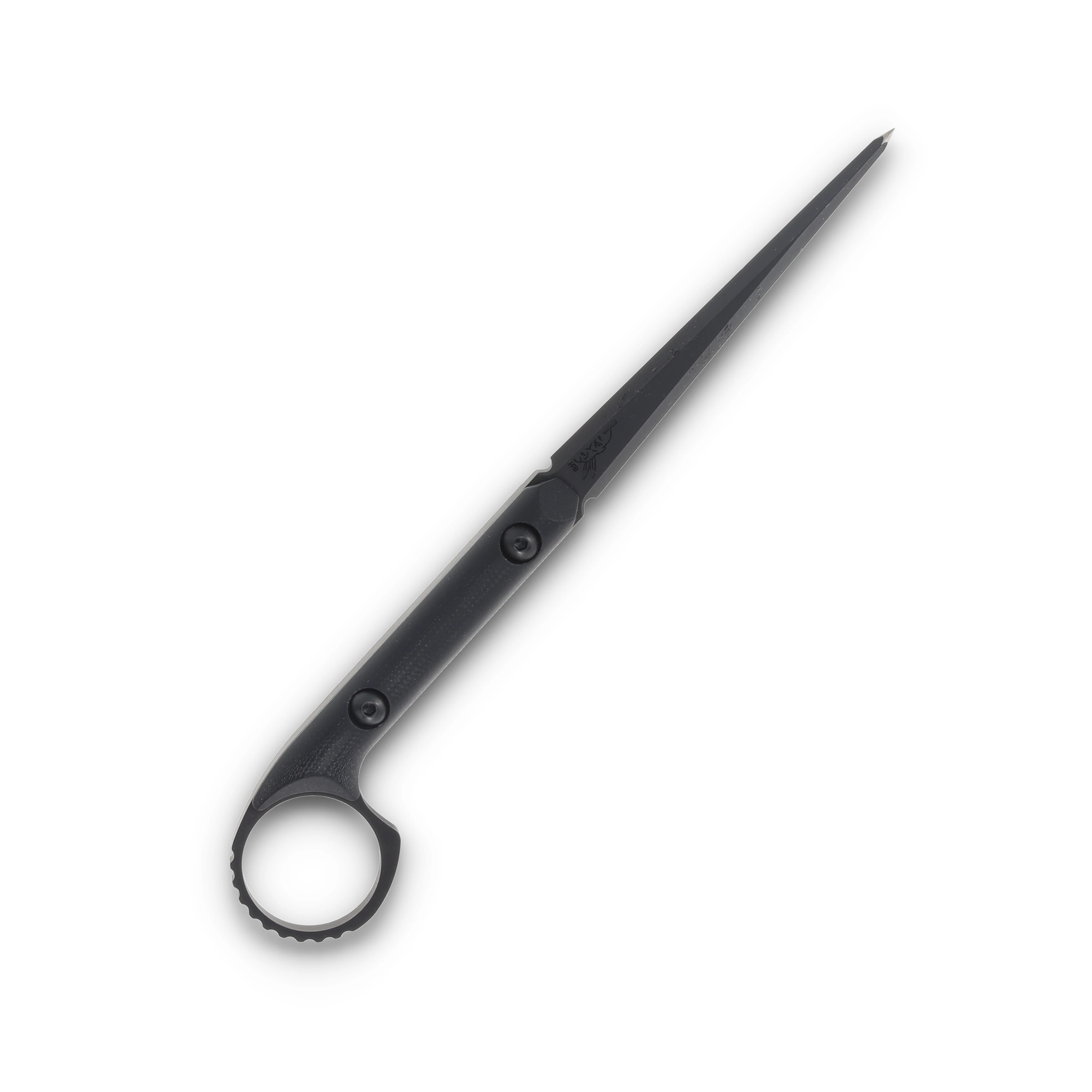 Half Face Blades Ring Cardiac Spike- Black G10, armor black cerakote, allen bolts, smooth grip HFRINGCS View 4