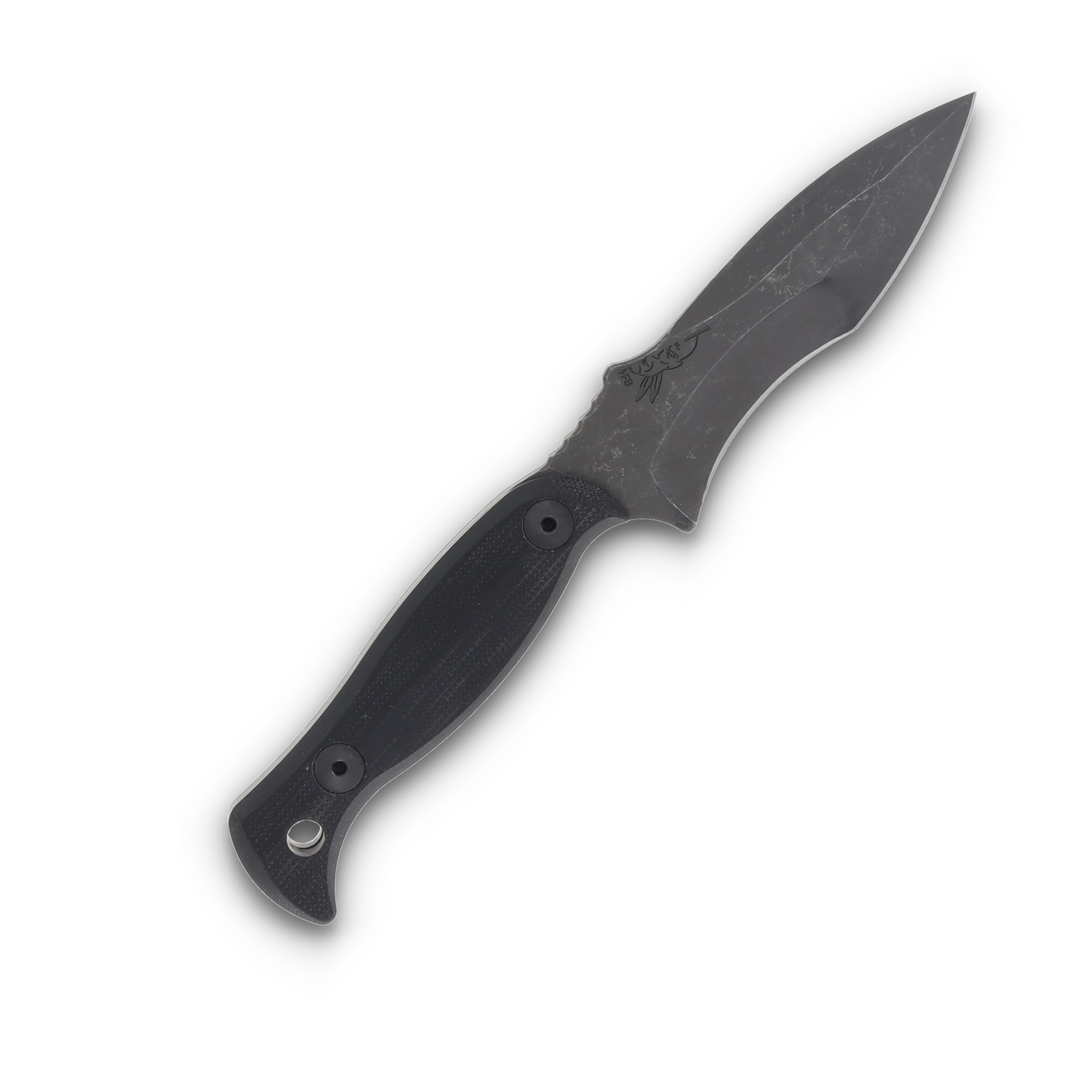 Half Face Blades Extremis MK1 3.5in Plain Acid Etch Recurve Drop Point HFEXTREMMK1BK View 3