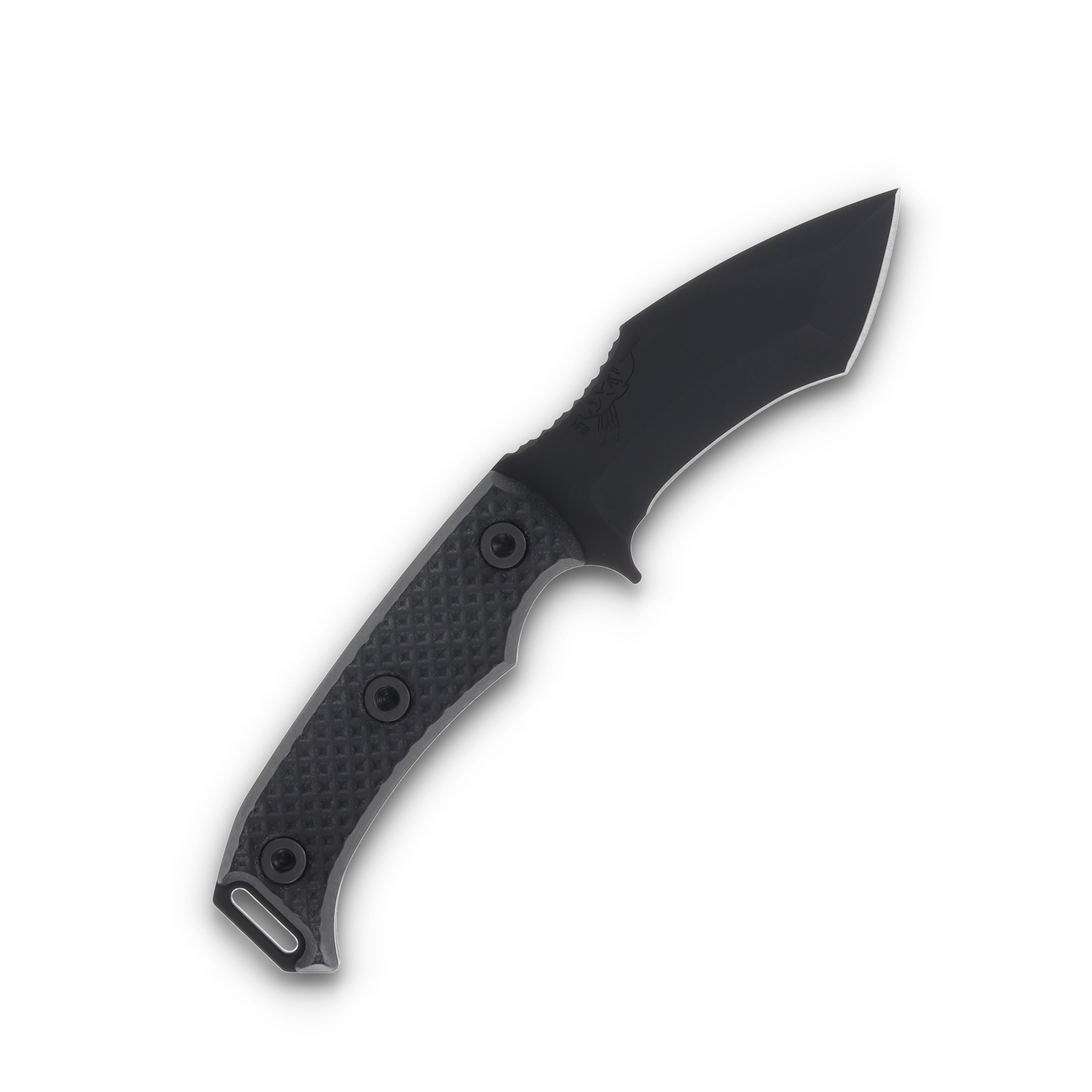 Half Face Blades Buteo 3.5 Inch Plain Armor Black Modified Tanto HFBUTEOBK View 4