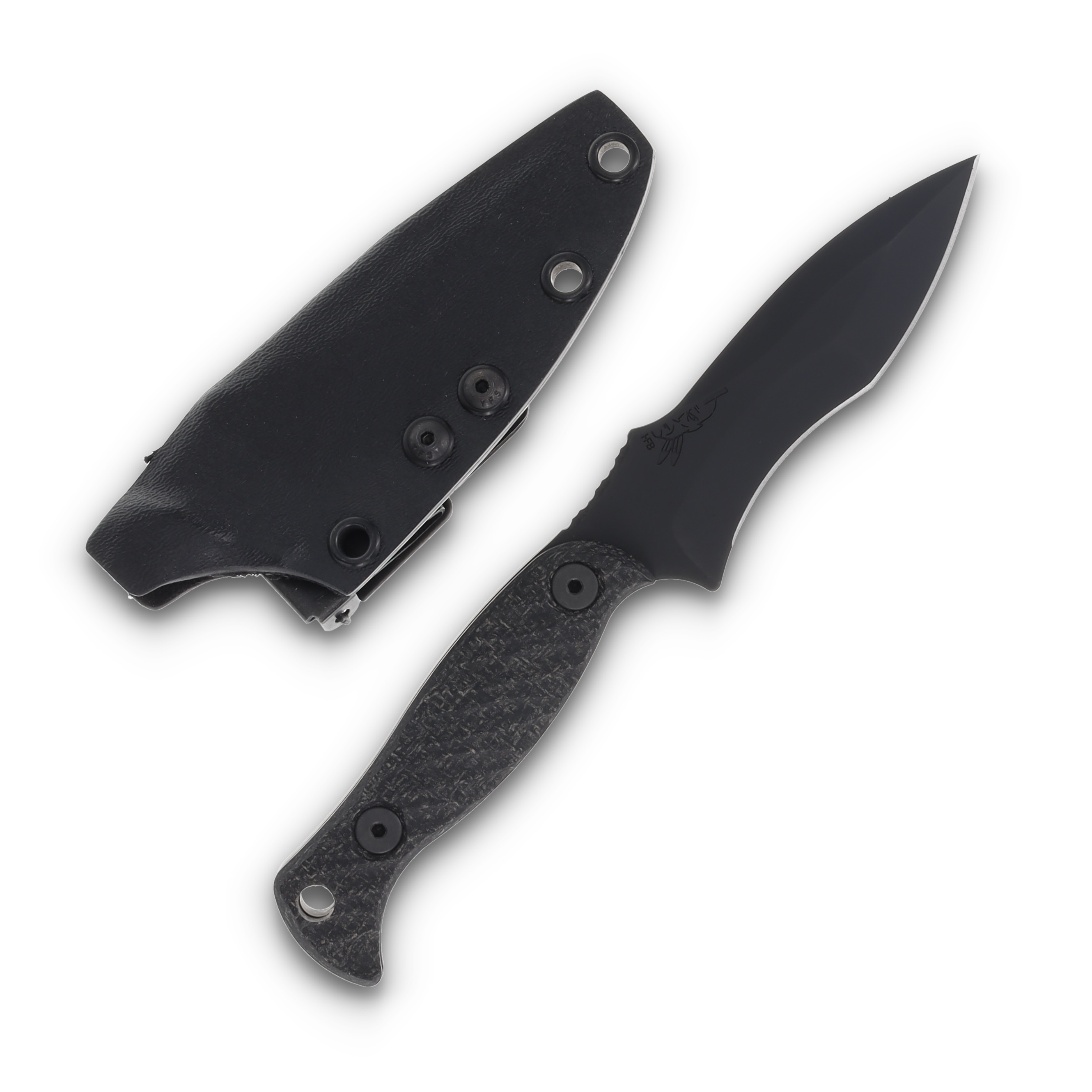 Half Face Blades Extremis MK1 3.5in Plain Armor Black Recurve Drop Point HFEXTREMMK1BKMIC View 1