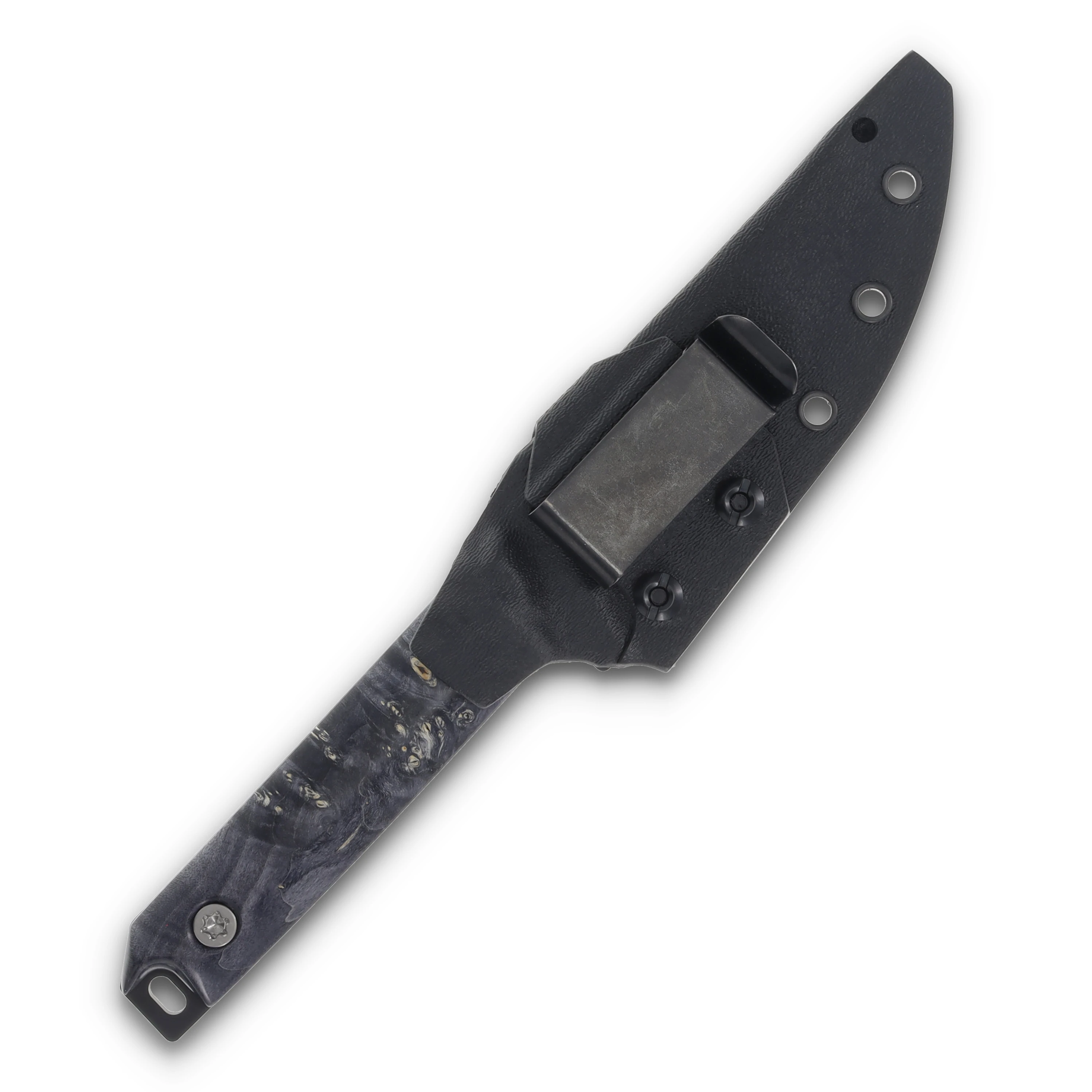Half Face Blades Kwaiken FC Dyed Box Elder 4.5in Plain Armor Black Straight Back HFKWAIKDBE View 9