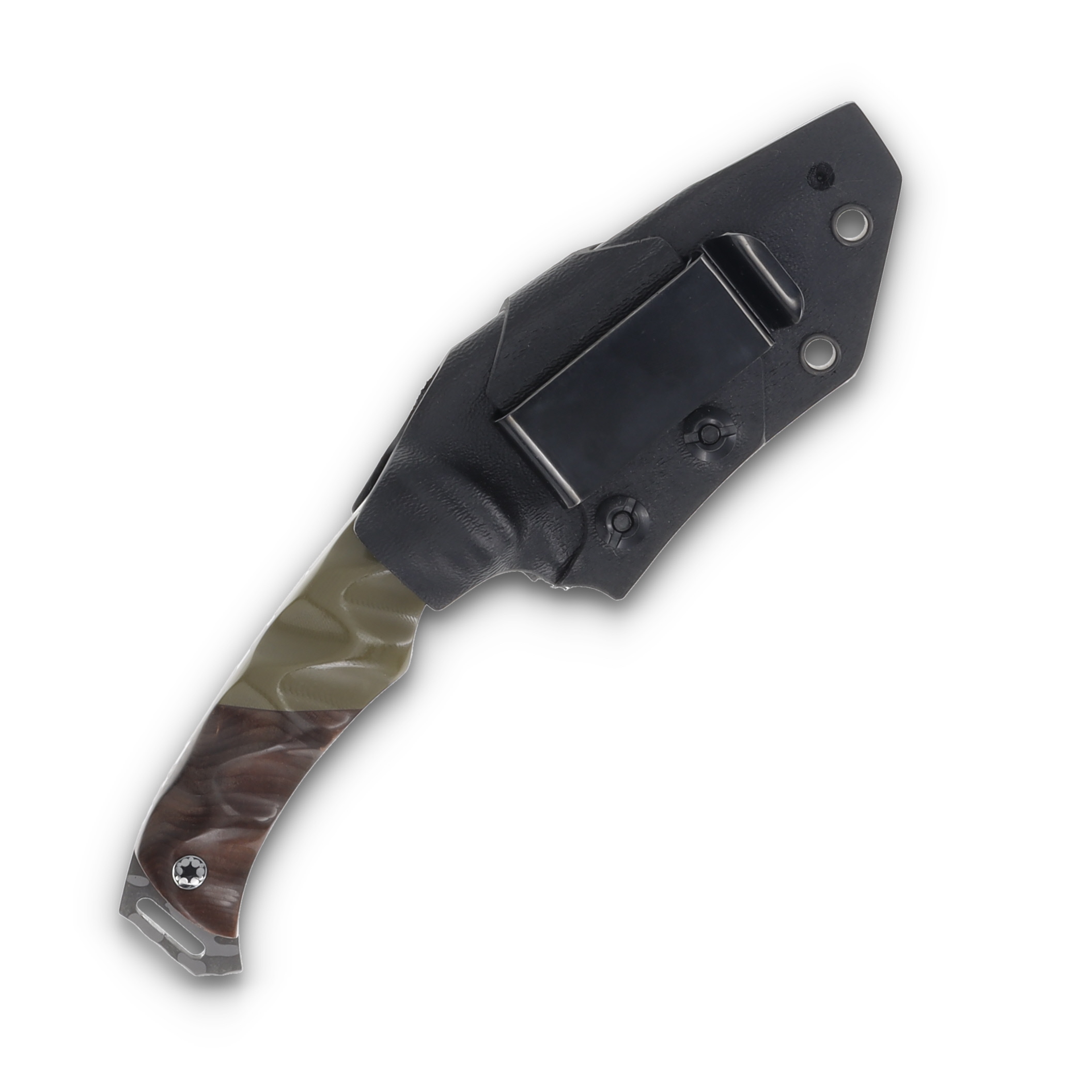Half Face Blades Buteo S45VN Tanto OD Green G10/Redwood Handle HFBUTEOOD View 9