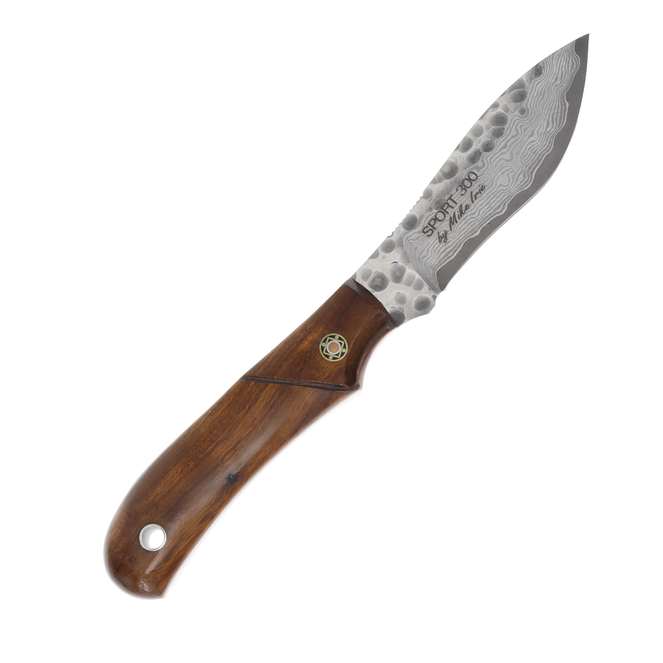 Mcusta MC-23 Mike Irie Sports Damascus Fixed Blade Knife Dark Ironwood MC-233DI View 3