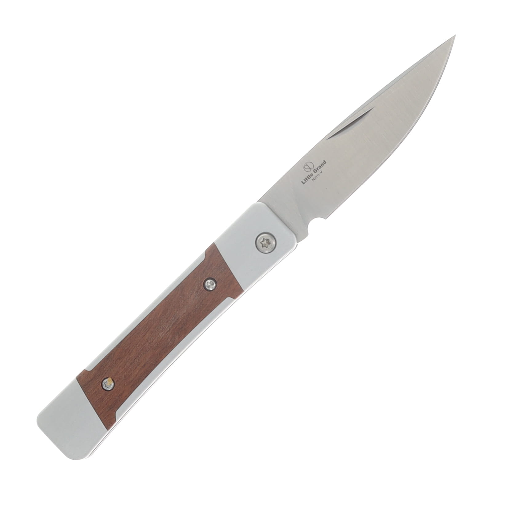 Kizer Little Grand Folding Knife Wood 2.52 Inch Plain Satin Drop Point V2670A1 View 2
