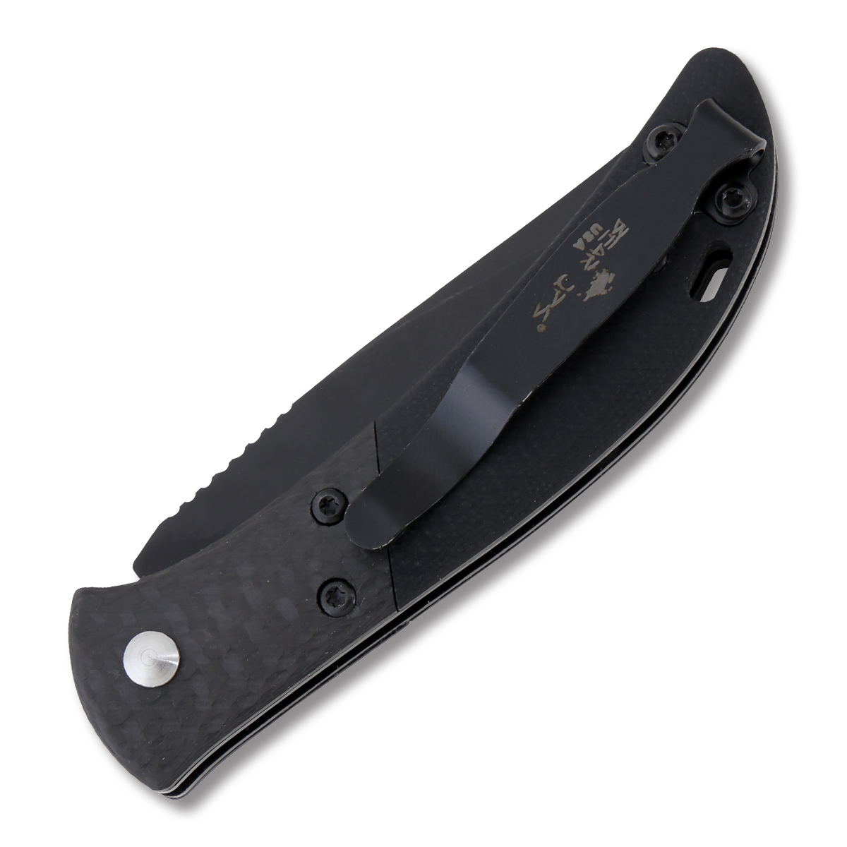 Bear & Son Bear Ops Bold Action IX OTS Automatic Folding Knife Black - 2.75in Black Clip Point S/E Plain AUBRAC900B4B View 3