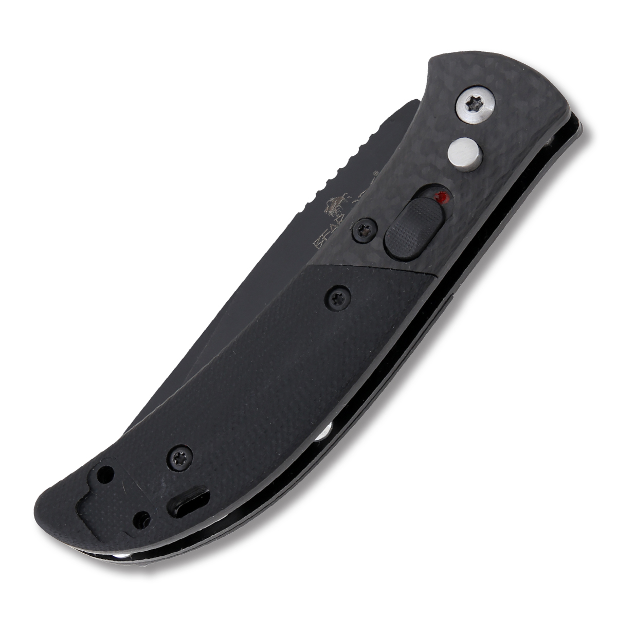 Bear & Son Bear Ops Bold Action IX OTS Automatic Folding Knife Black - 2.75in Black Clip Point S/E Plain AUBRAC900B4B View 2