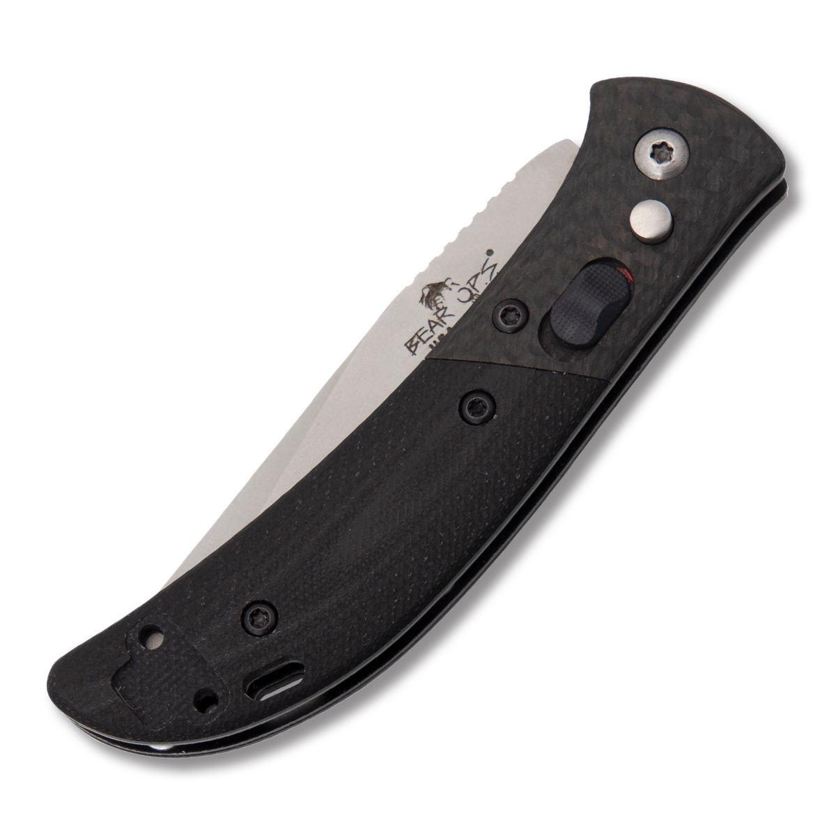 Bear & Son Bear Ops Bold Action IX Automatic Folding Knife Black - 2.75in Drop Point Bead Blasted S/E Plain AUBRAC900B4P View 3