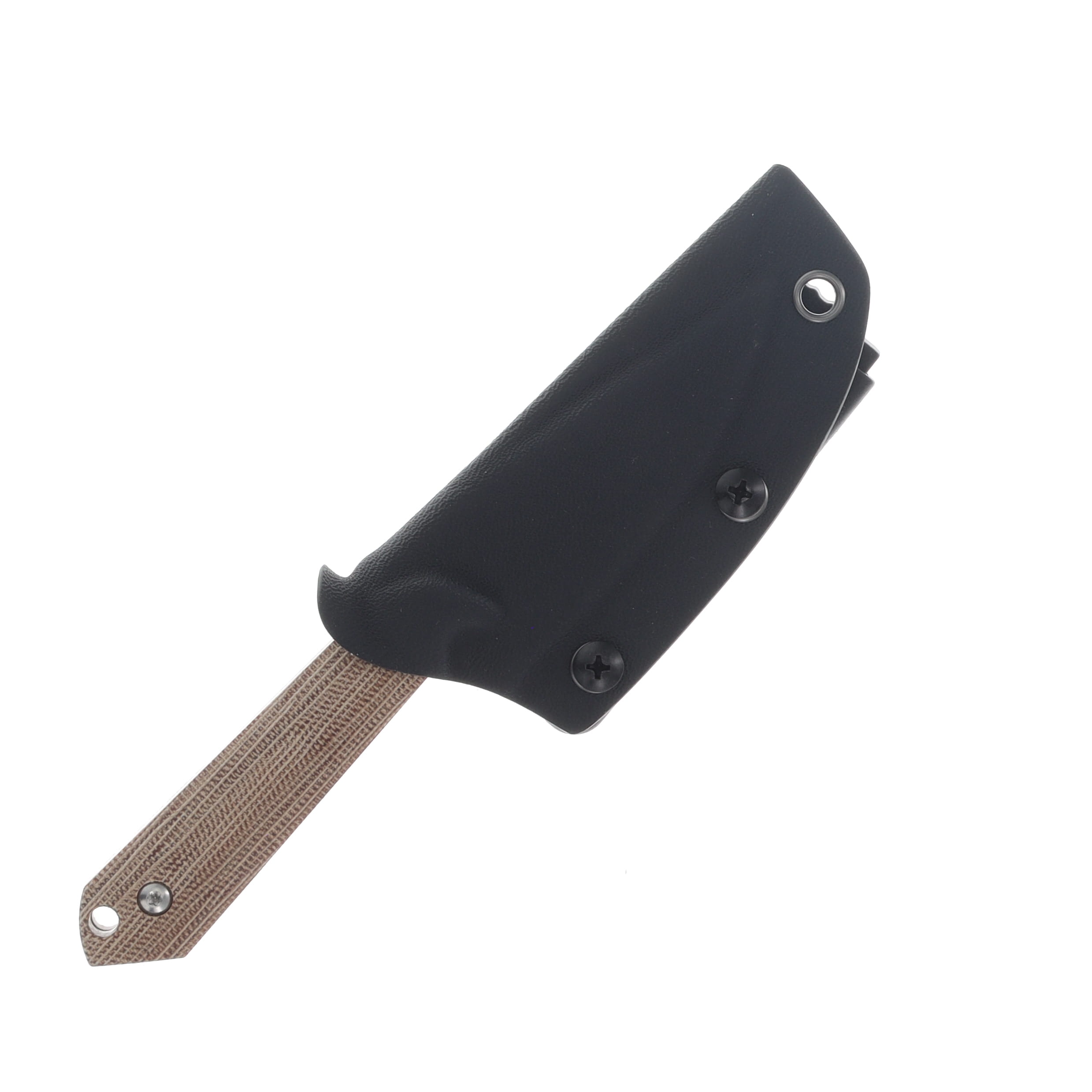 Kizer Mini Harpoon Maverick Customs Brown 3in Plain Stonewash Drop Point 1040S7 View 5