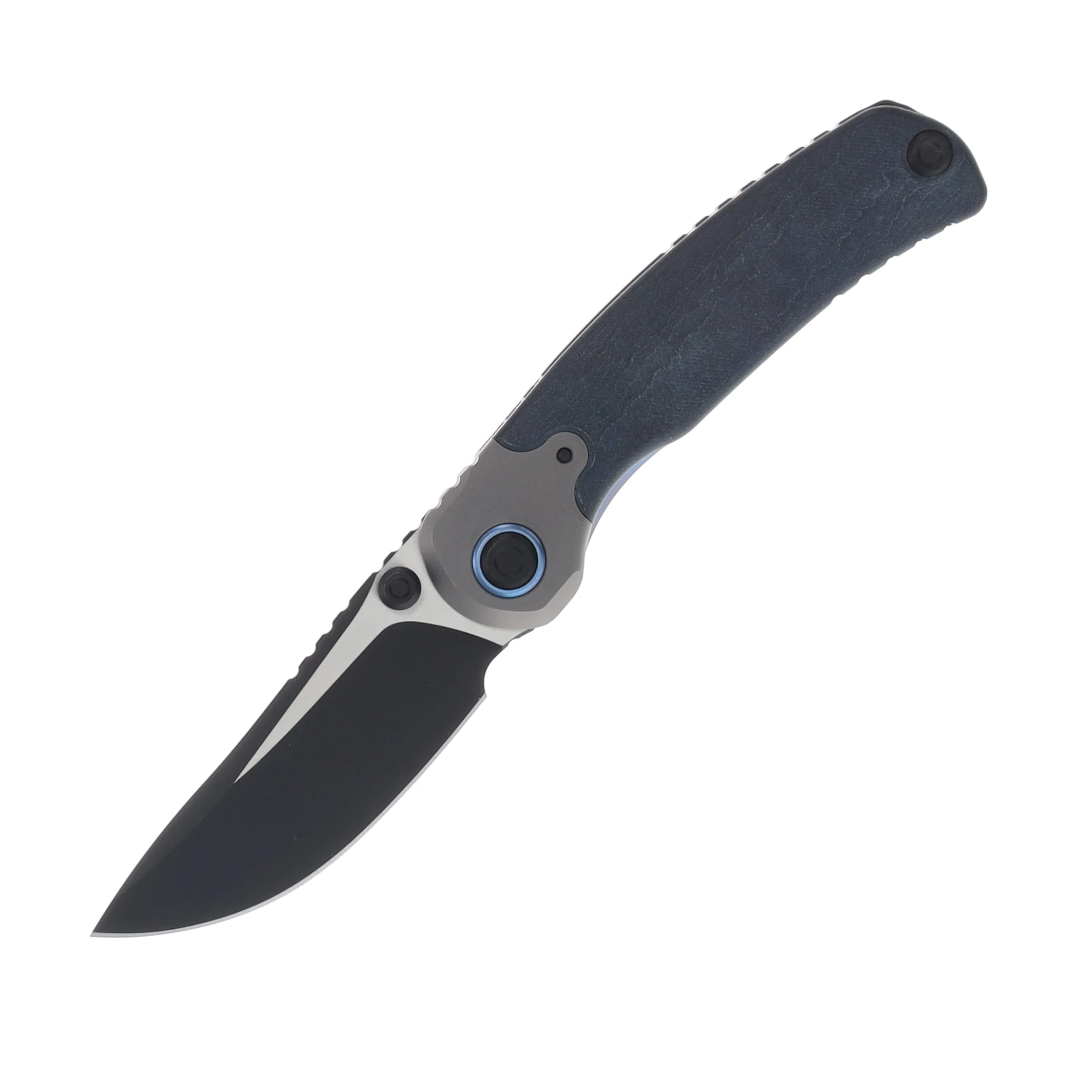 Kizer Pioneer L.F Design Blue Canyon Solid 3.2in Plain Dual Drop Point ZX-FK03A5 View 1