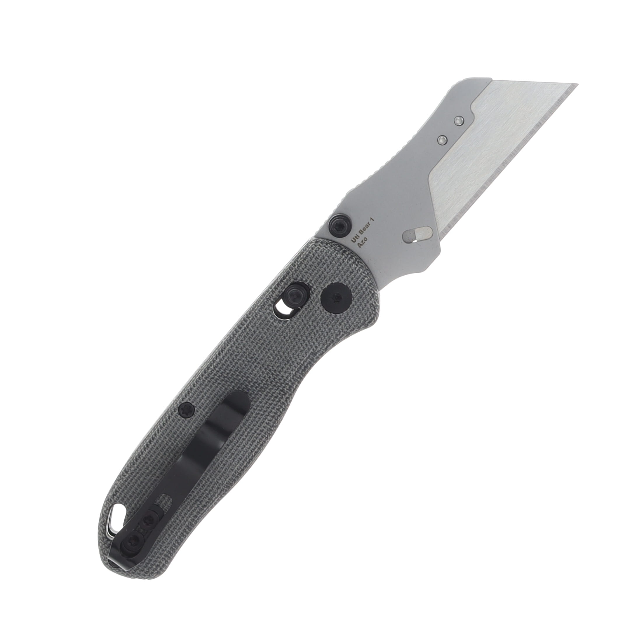 Kizer Drop Bear Utility Knife Azo Dark Gray 2.74in Plain Satin Utility V3619JA3 View 2