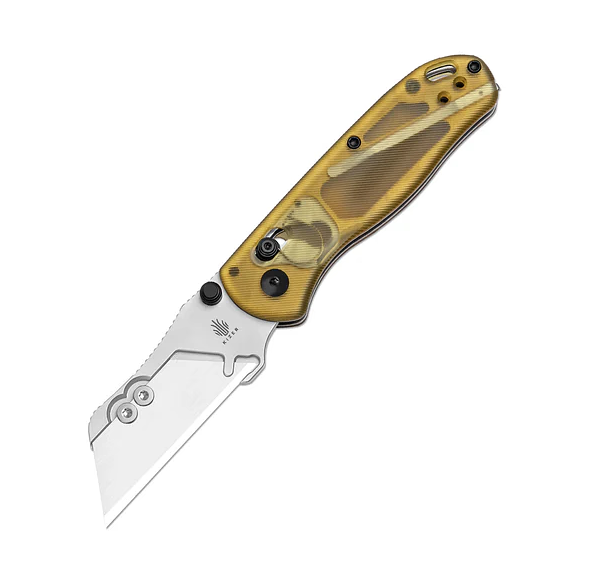 Kizer Drop Bear Utility Azo Design Yellow 2.74in Plain Satin Utility V3619JA4 View 1