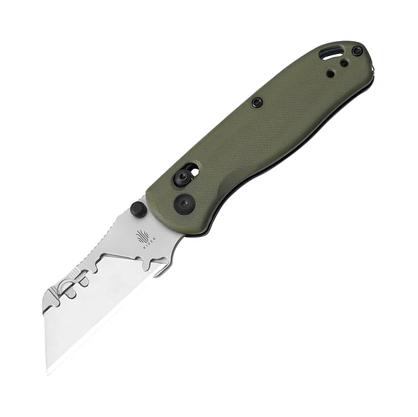Kizer Drop Bear Utility Azo Olive Green 2.74 Inch Plain Satin Utility V3619JA6 View 1