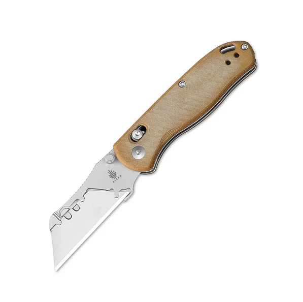 Kizer Drop Bear Utility Azo Design Brown 2.74 Inch Plain Satin Utility V3619JA7 View 1
