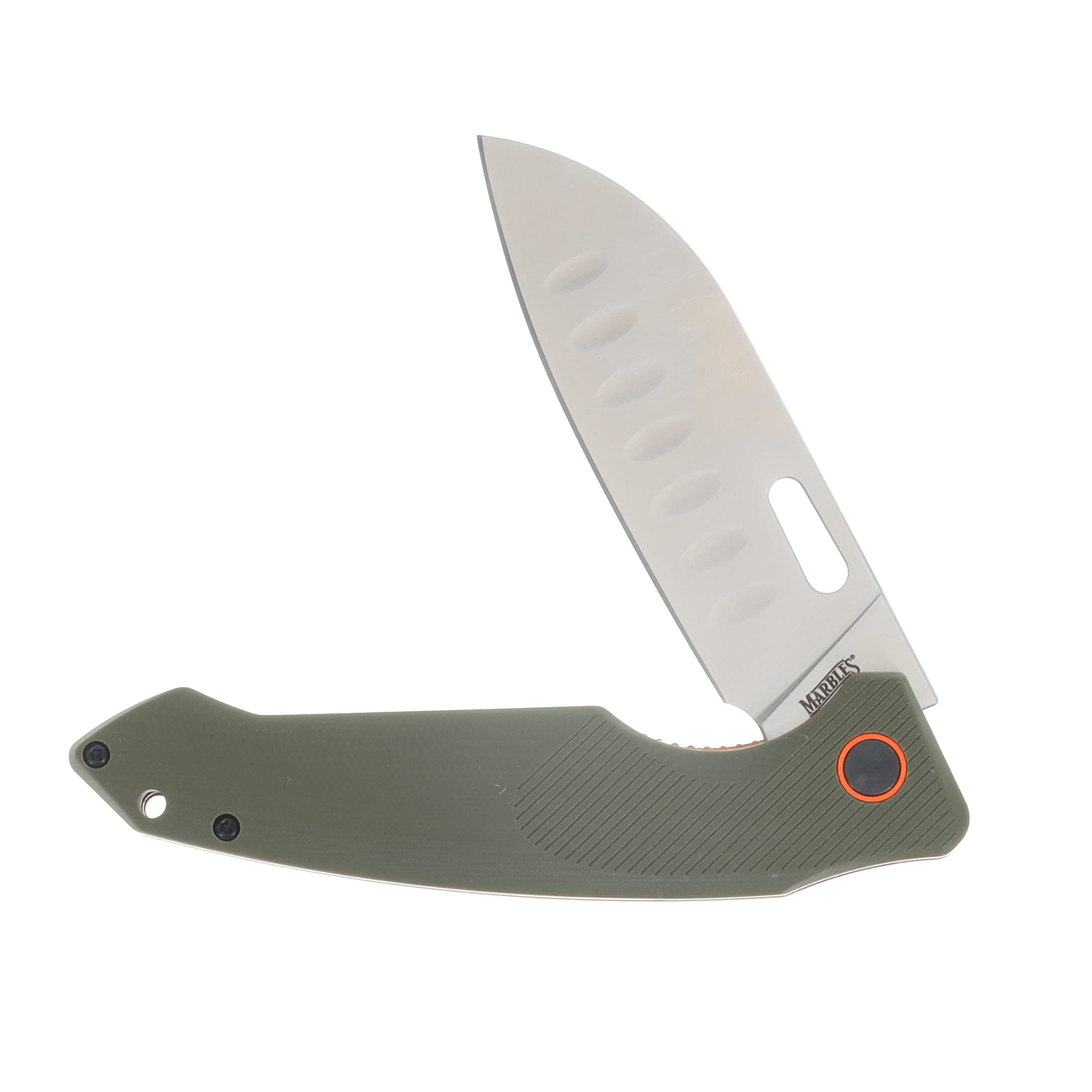 Marbles OD Green G10 Linerlock Folding Knife 3.75in Satin Sheepsfoot Blade MR733 View 3