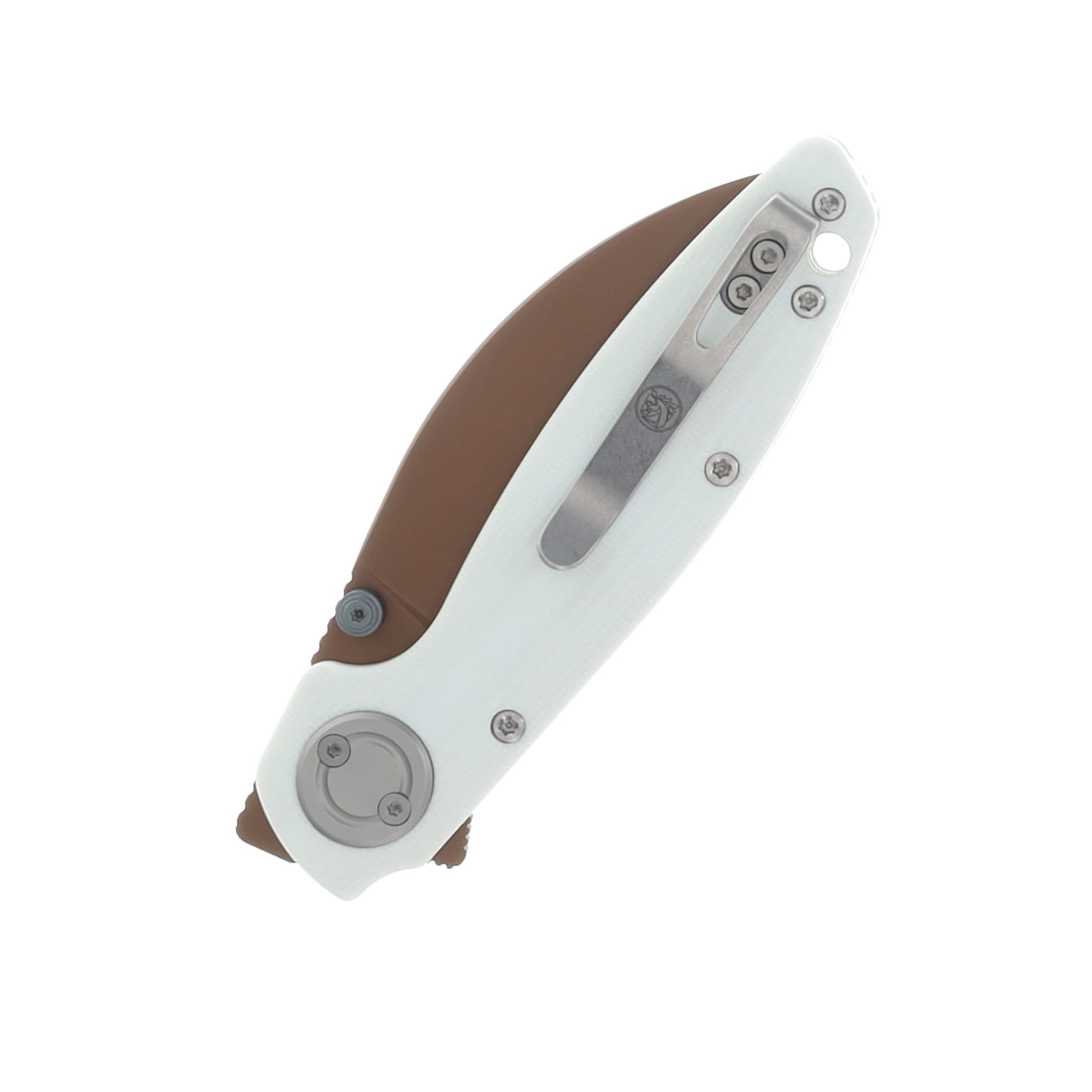 Vosteed Shilin Cutter Vanchor Lock Knife White G10 2.9in Copper Dune Blade A2808 View 4
