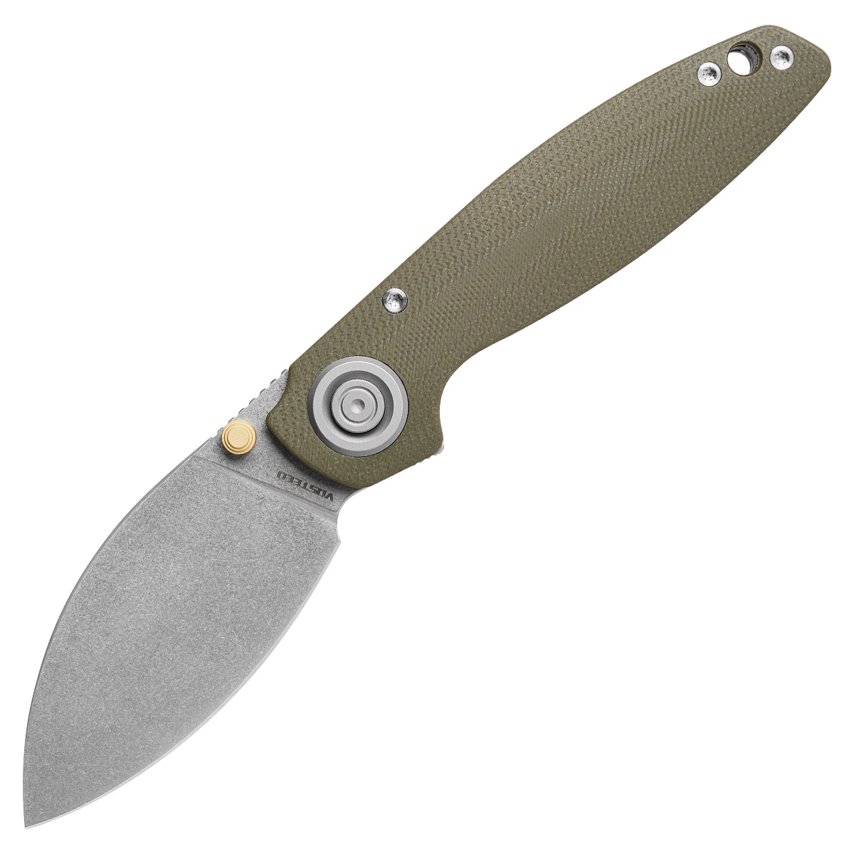 Vosteed Shilin Cutter Vanchor Lock Knife Green G10 2.9in Stonewash Blade A2804 View 1