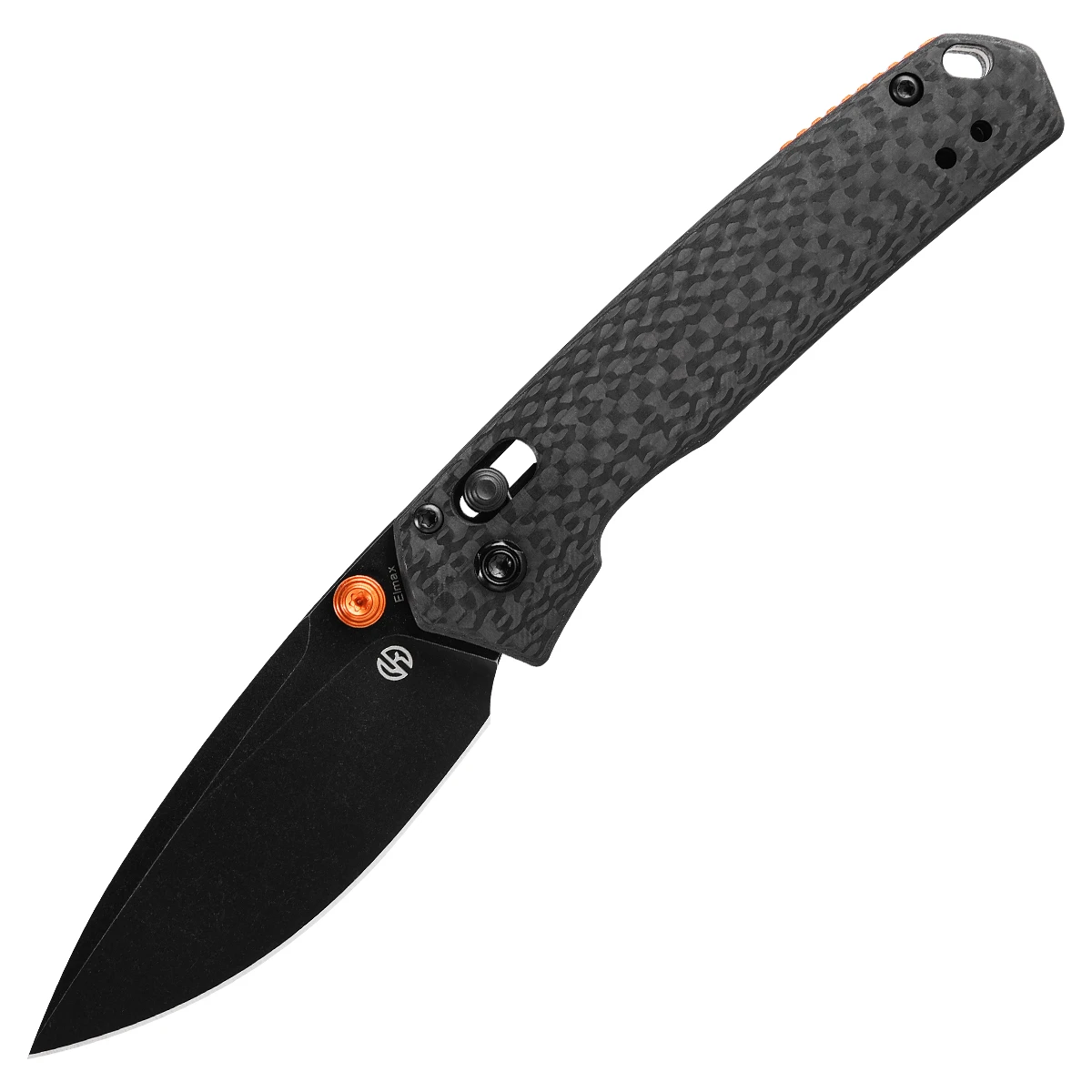 Vosteed Mini Psyop Crossbar Lock Knife Carbon Fiber 2.69in Black SW Drop Point A2304 View 1