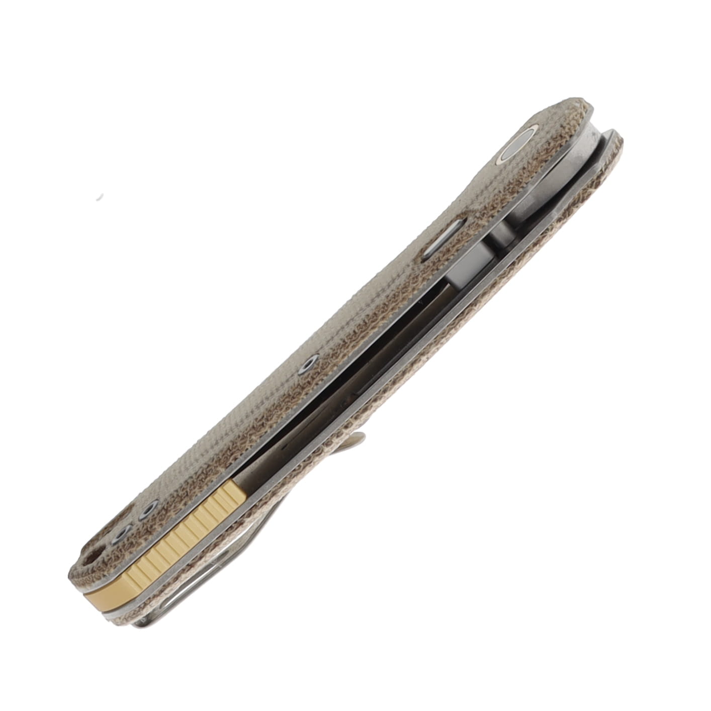 Vosteed Psyop Top Liner Lock Knife Natural 3.32in Stonewash Drop Point Blade A2210 View 7