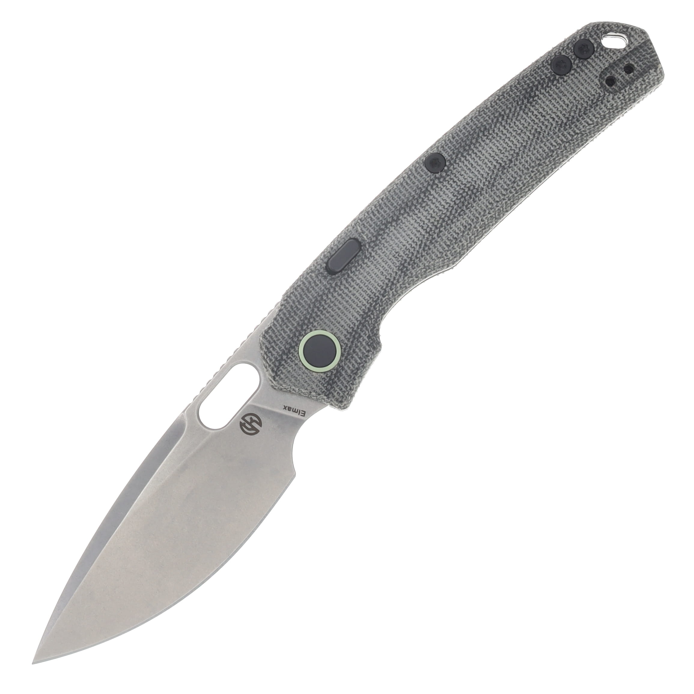 Vosteed Psyop Top Liner Lock Knife Black 3.32in Stonewash Drop Point Blade A2211 View 1