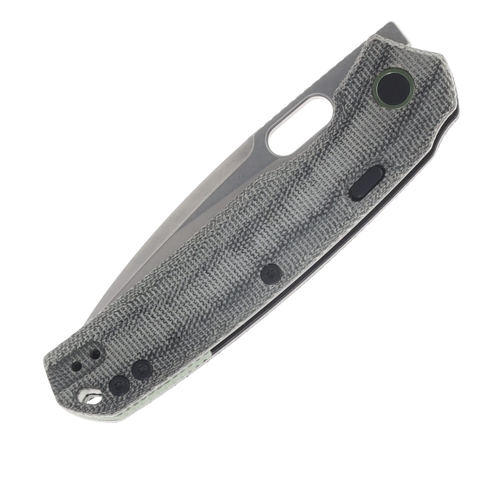 Vosteed Psyop Top Liner Lock Knife Black 3.32in Stonewash Drop Point Blade A2211 View 5