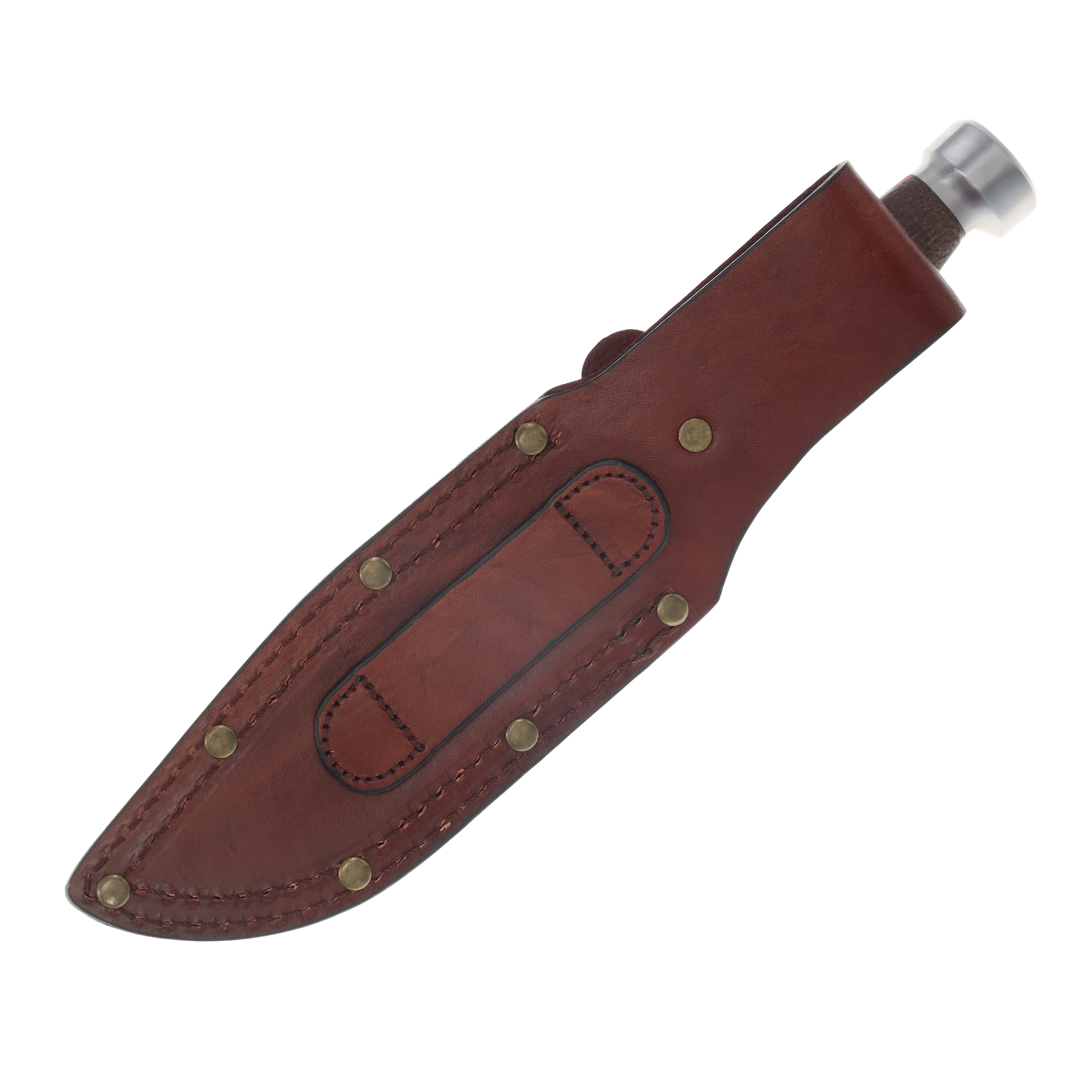 Marble's Ideal Fixed Knife Brown Burlap Micarta Handle Upswept Blade W/Sheath MR737 View 4