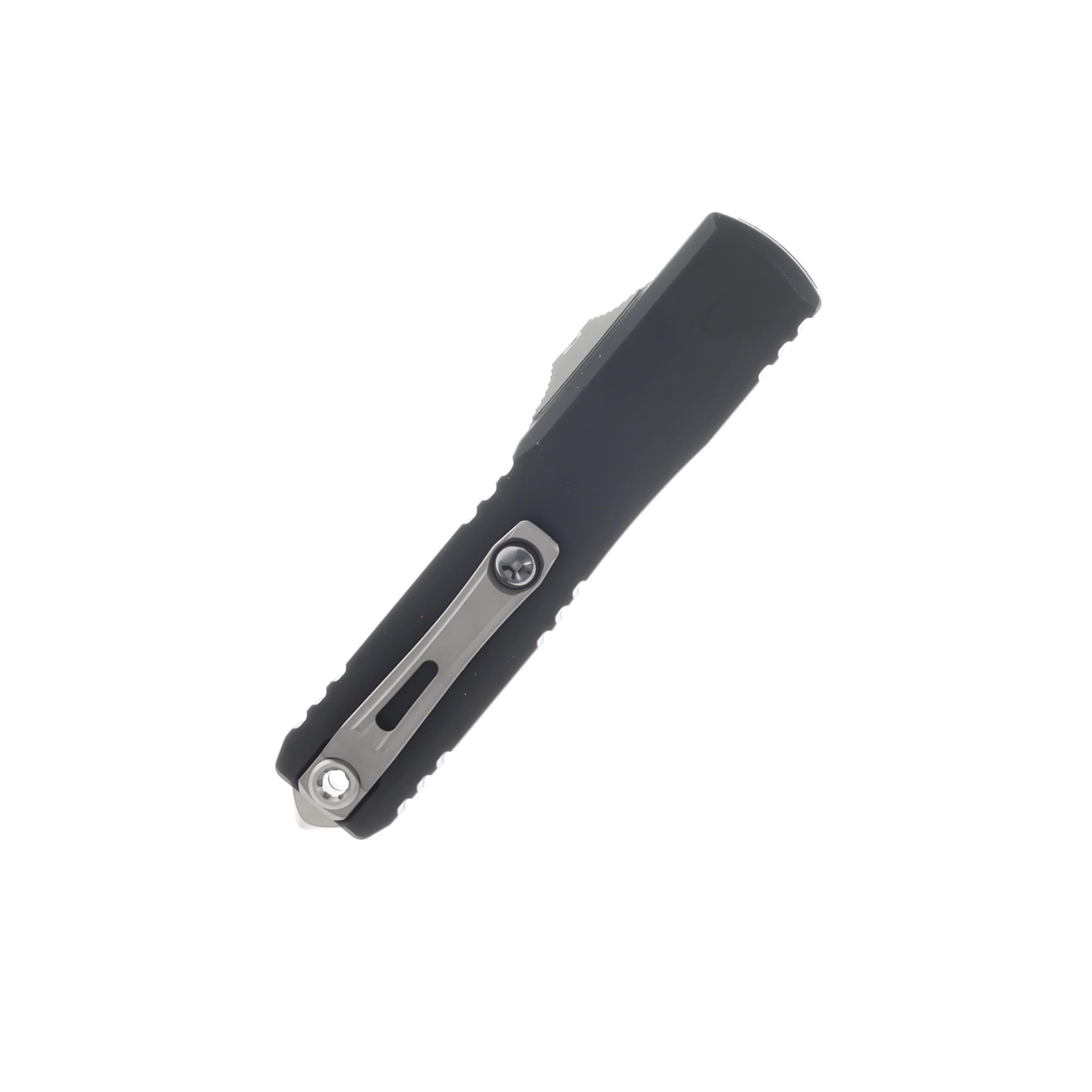 Microtech Ultratech GEN III ZBP OTF Black 3.55in Part Serr Stonewash Drop Point AUMT112111 View 2
