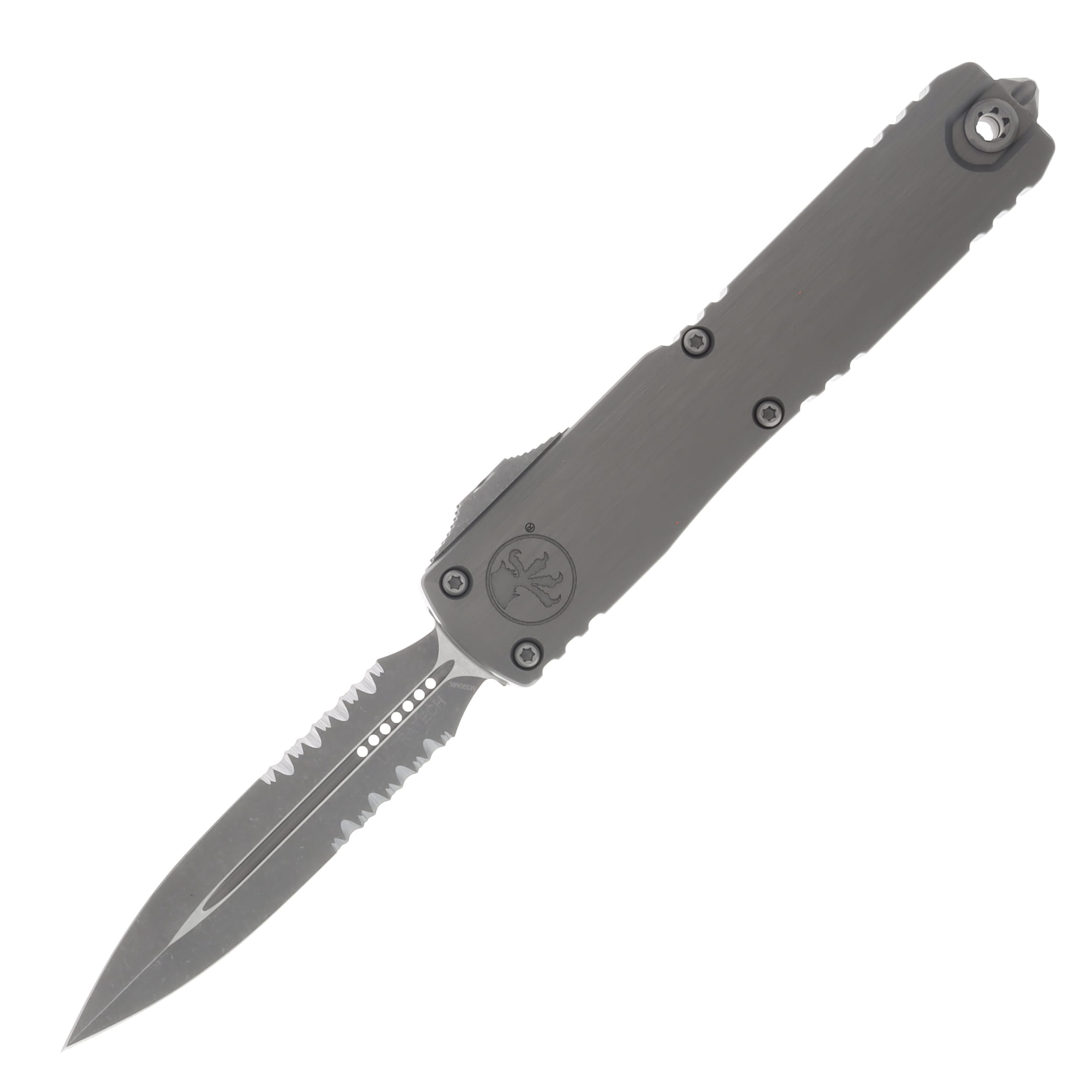 Microtech Ultratech GEN III D/E ZBP OTF Natural Clear 3.55in Part Serr Apoc Dagger AUMT112211APNC View 1