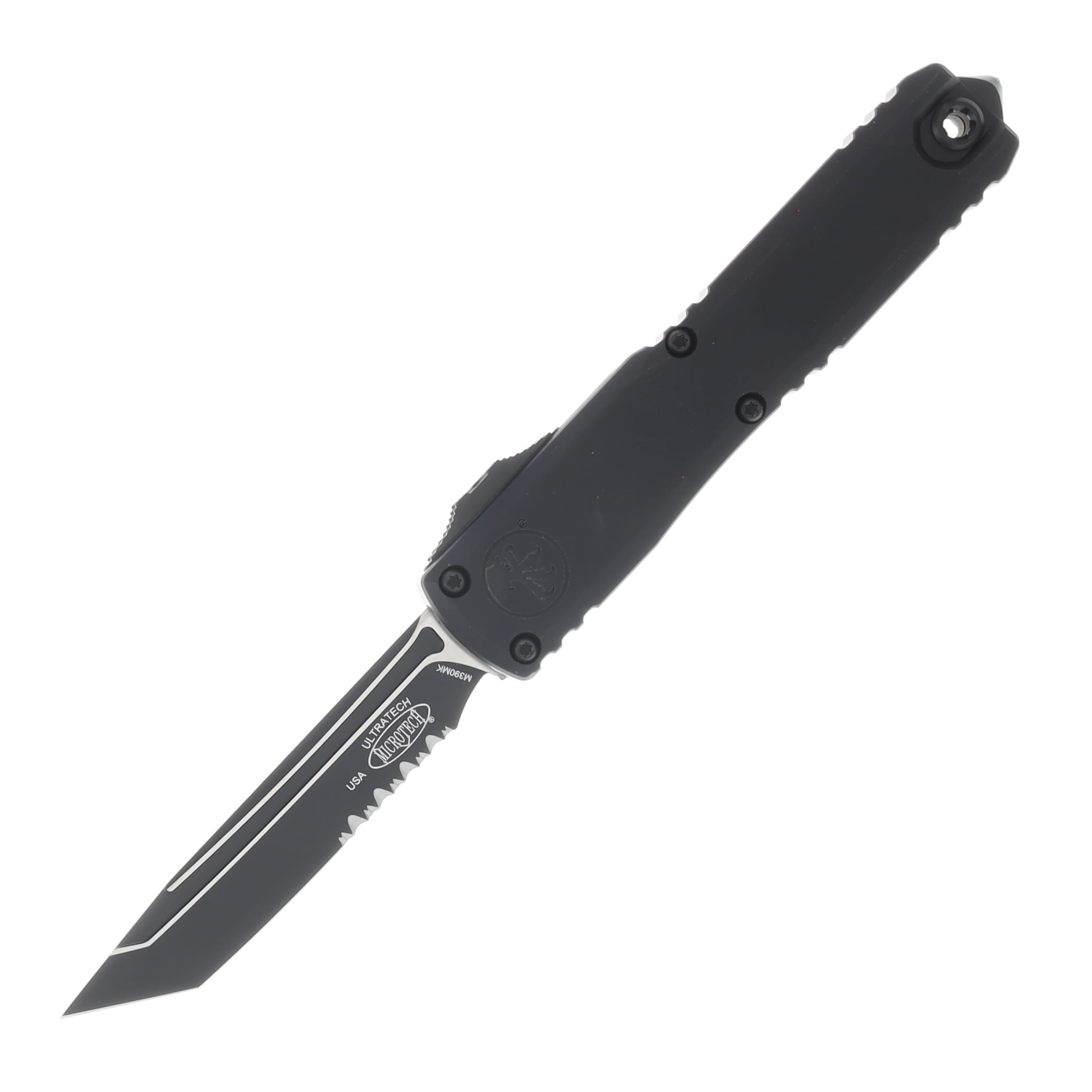 Microtech Ultratech GEN III ZBP OTF Tactical Black 3.55in Part Serr Tanto Blade AUMT11232T View 1