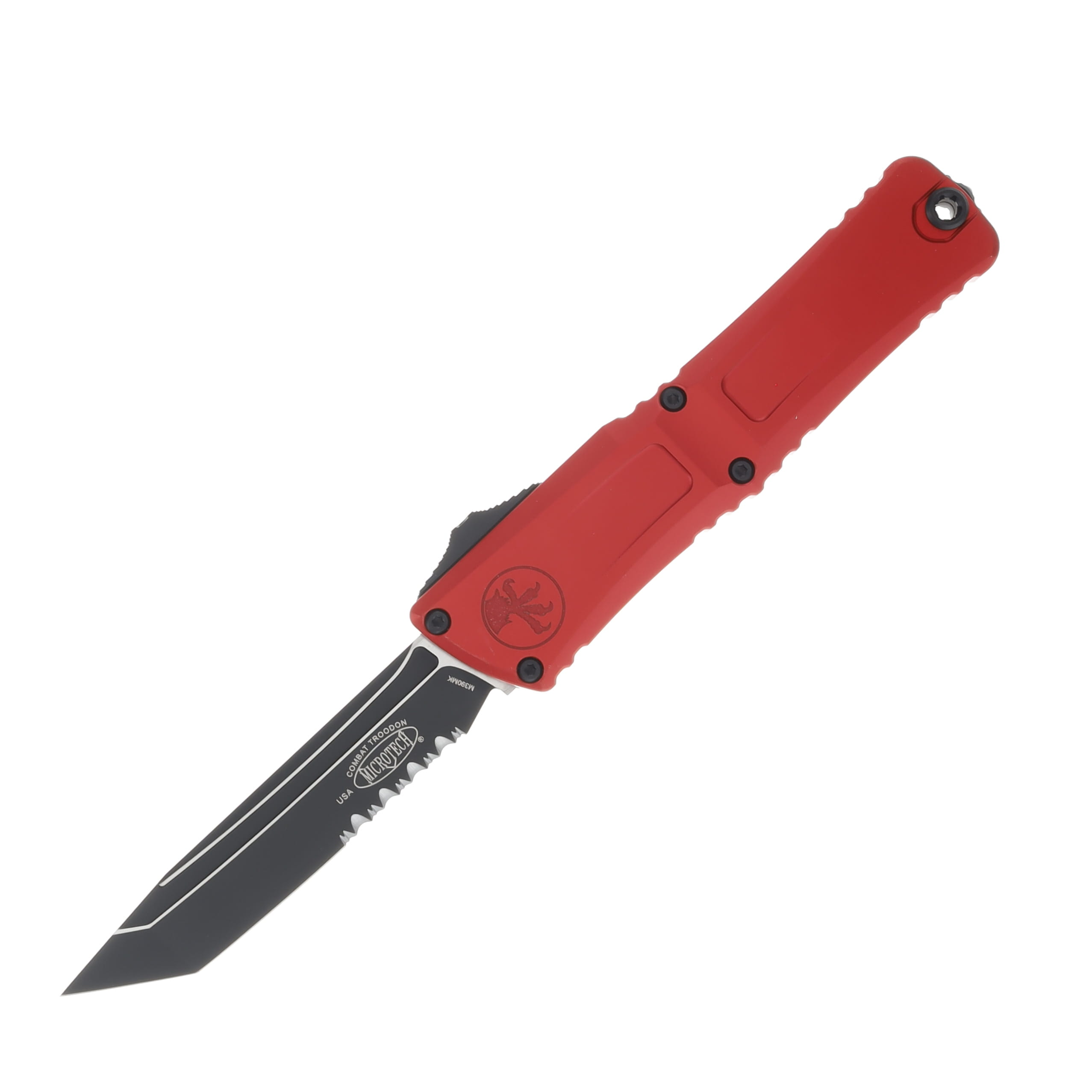 Microtech Combat Troodon Gen III OTF Auto Red 4.0in Black Part Serr Tanto AUMT11442RD View 1