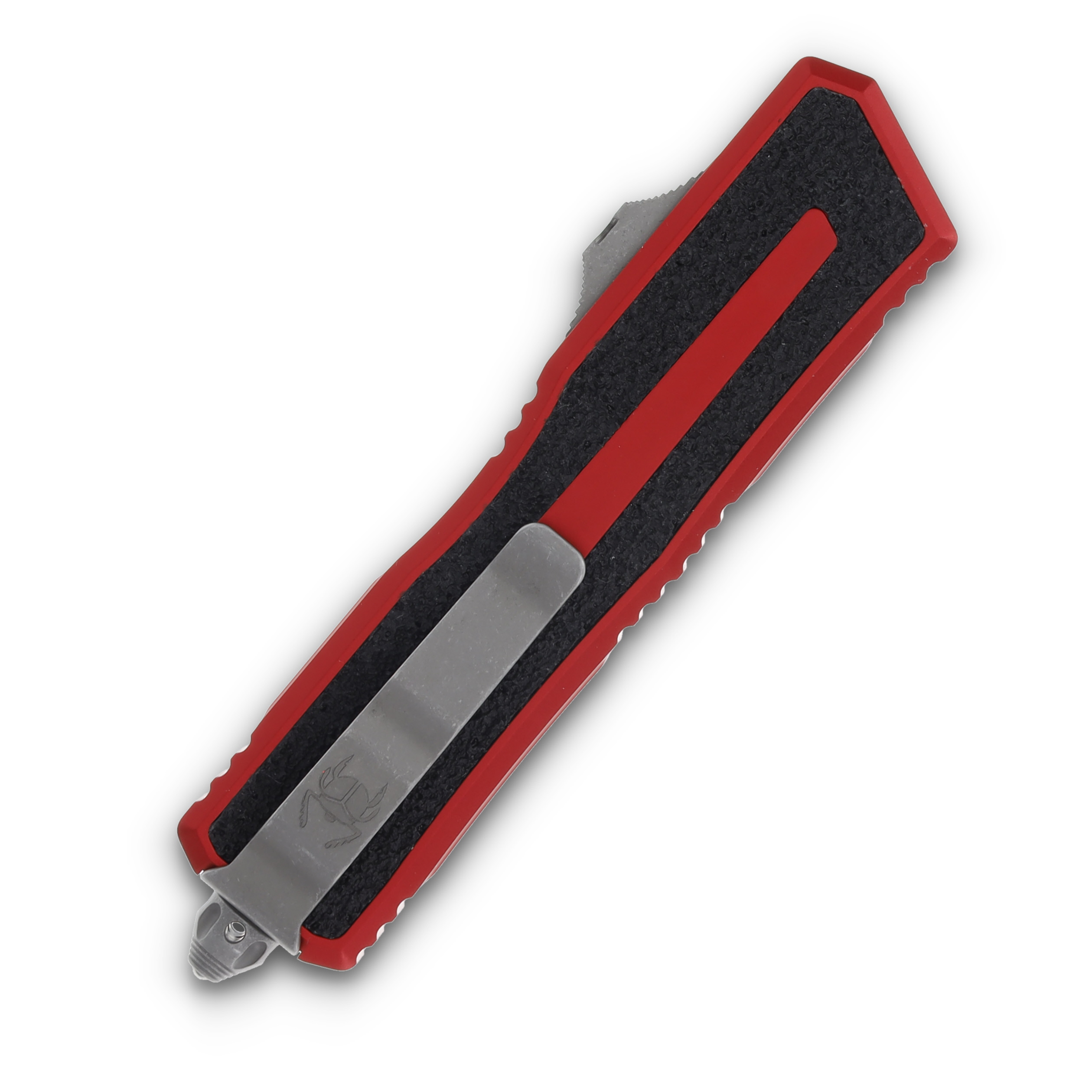 Microtech Scarab II Gen III OTF Red 3.88in Plain Apocalytic Tanto Blade AUMT127910APRD View 2