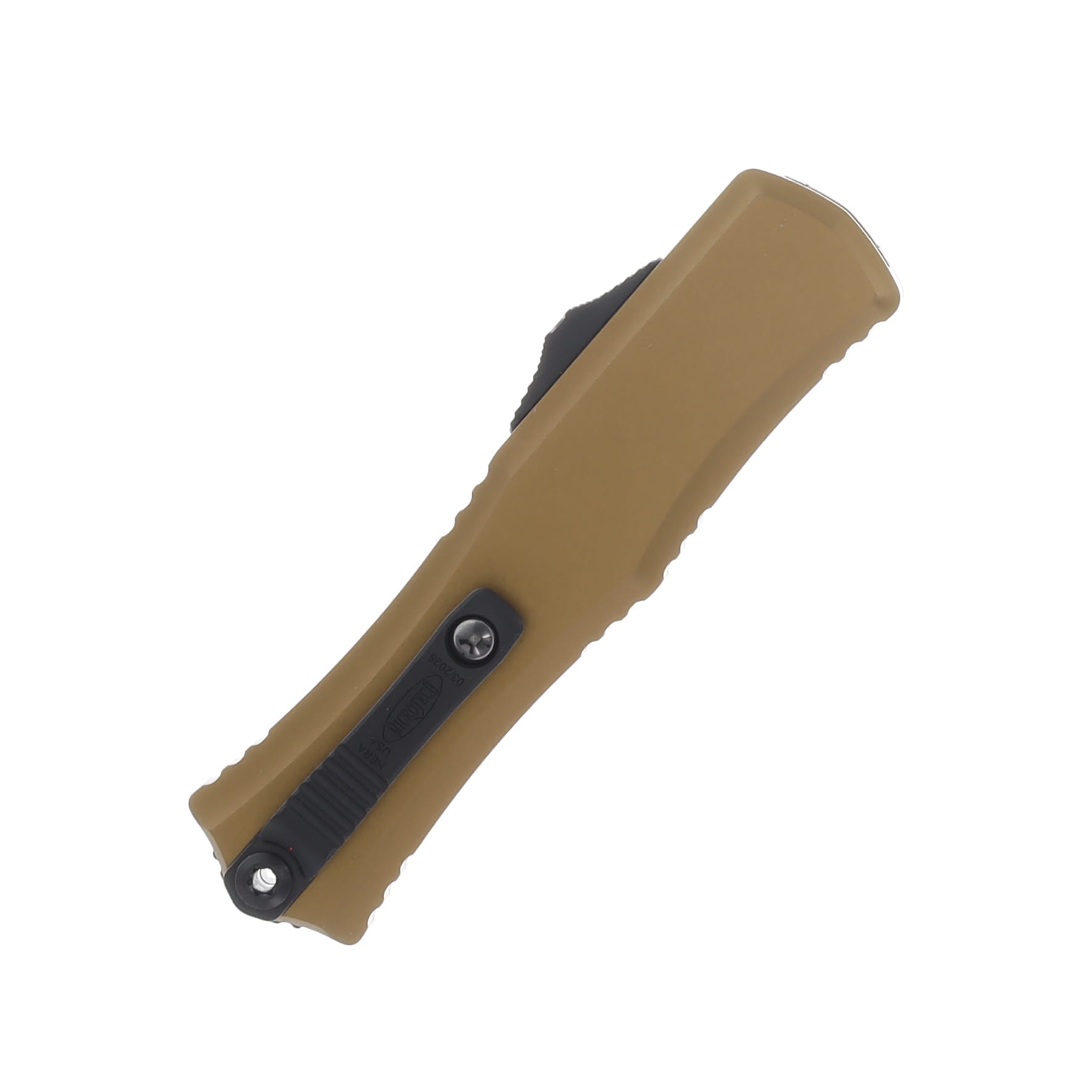 Microtech Hera II Mini OTF Auto Knife Tan 3in Black Drop Point Blade AUMT1703M1TA View 2