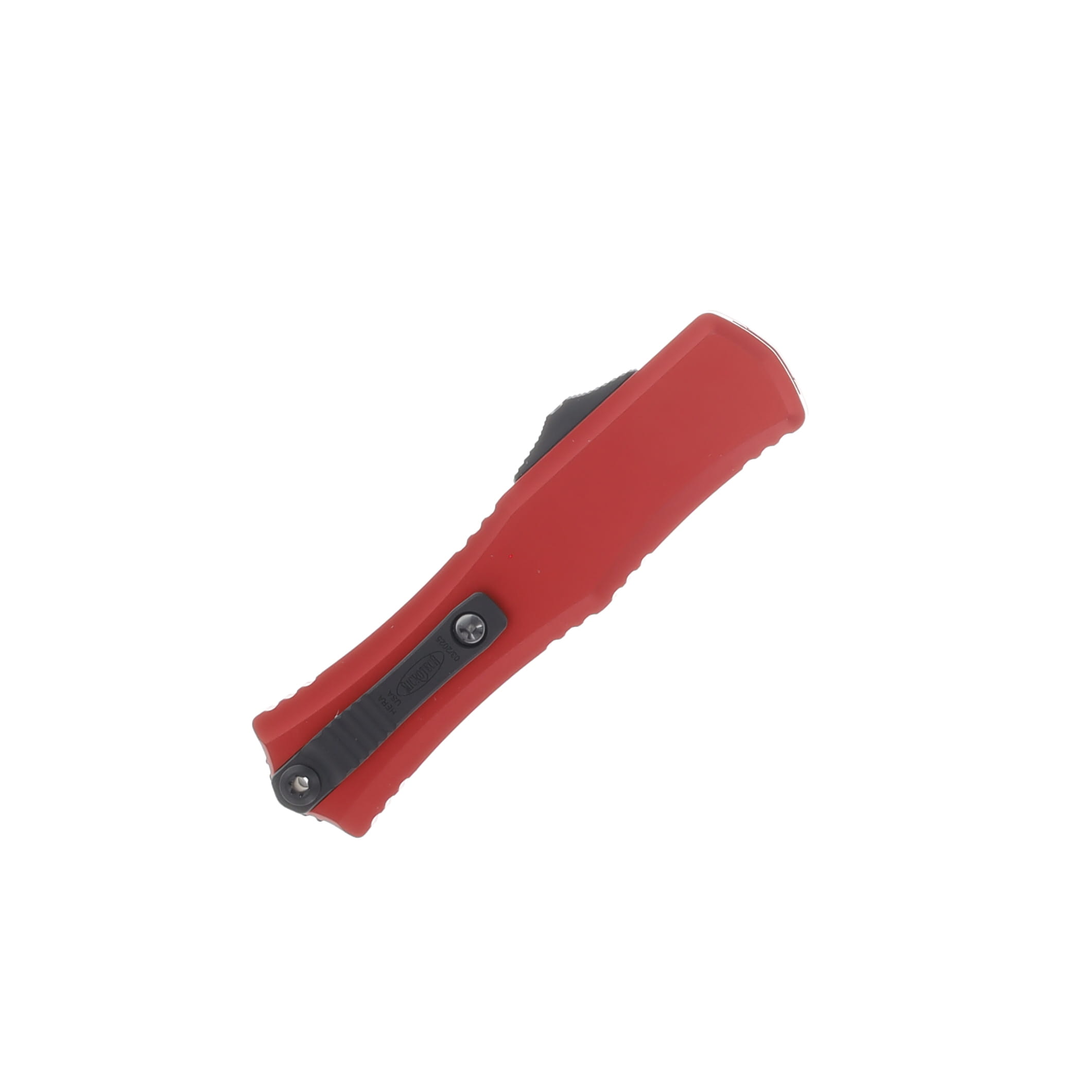 Microtech Hera II Mini OTF Auto Knife Red 3in Part Serr Black Drop Point Blade AUMT1703M2RD View 2
