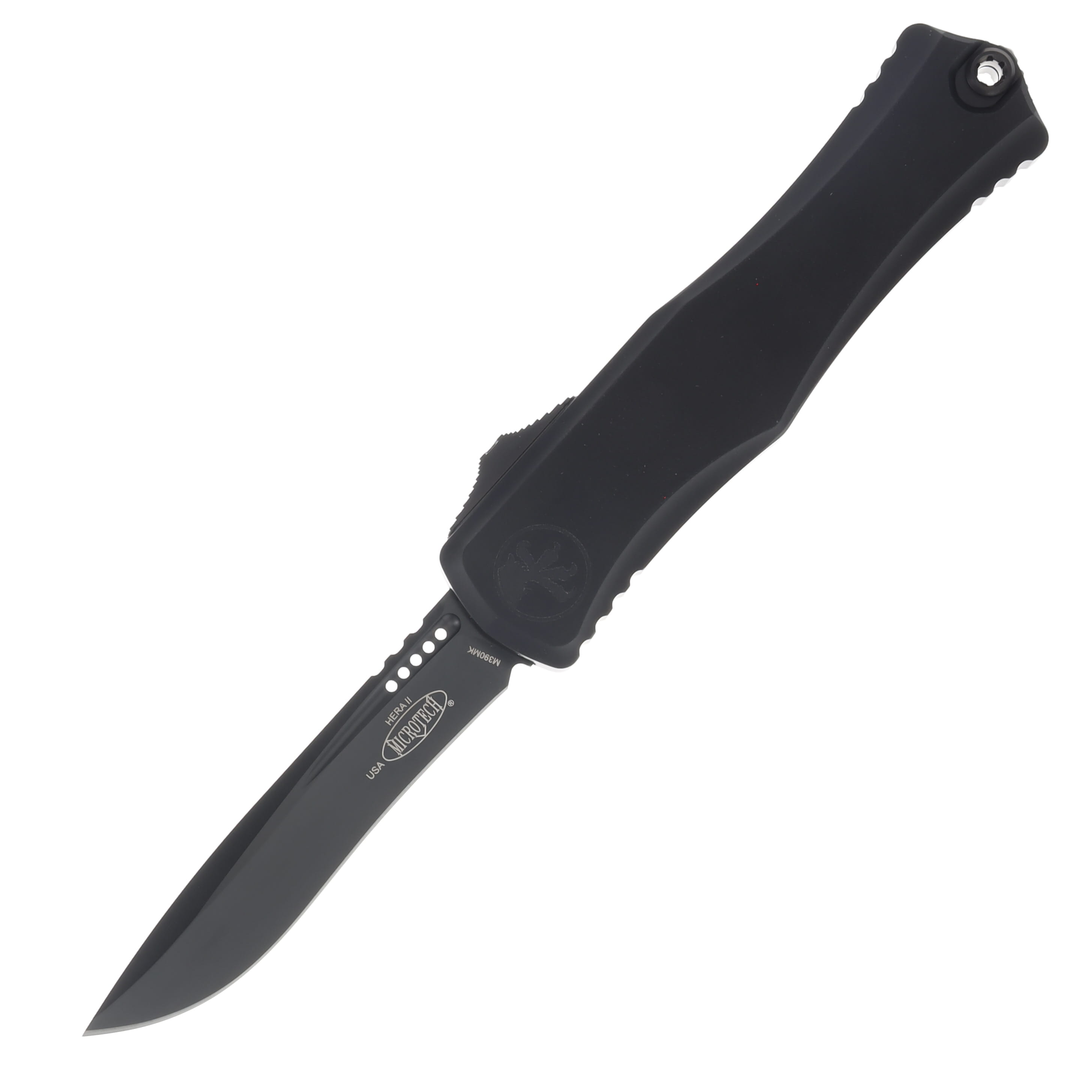 Microtech Hera II Recurve OTF Auto Knife Signature Series Black DLC 4in Blade AUMT17051DLCTS View 1