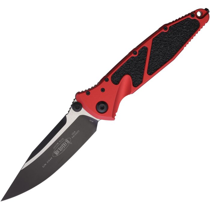 Microtech SOCOM Elite Automatic Knife Black S/E Red AUMT1601RD View 1