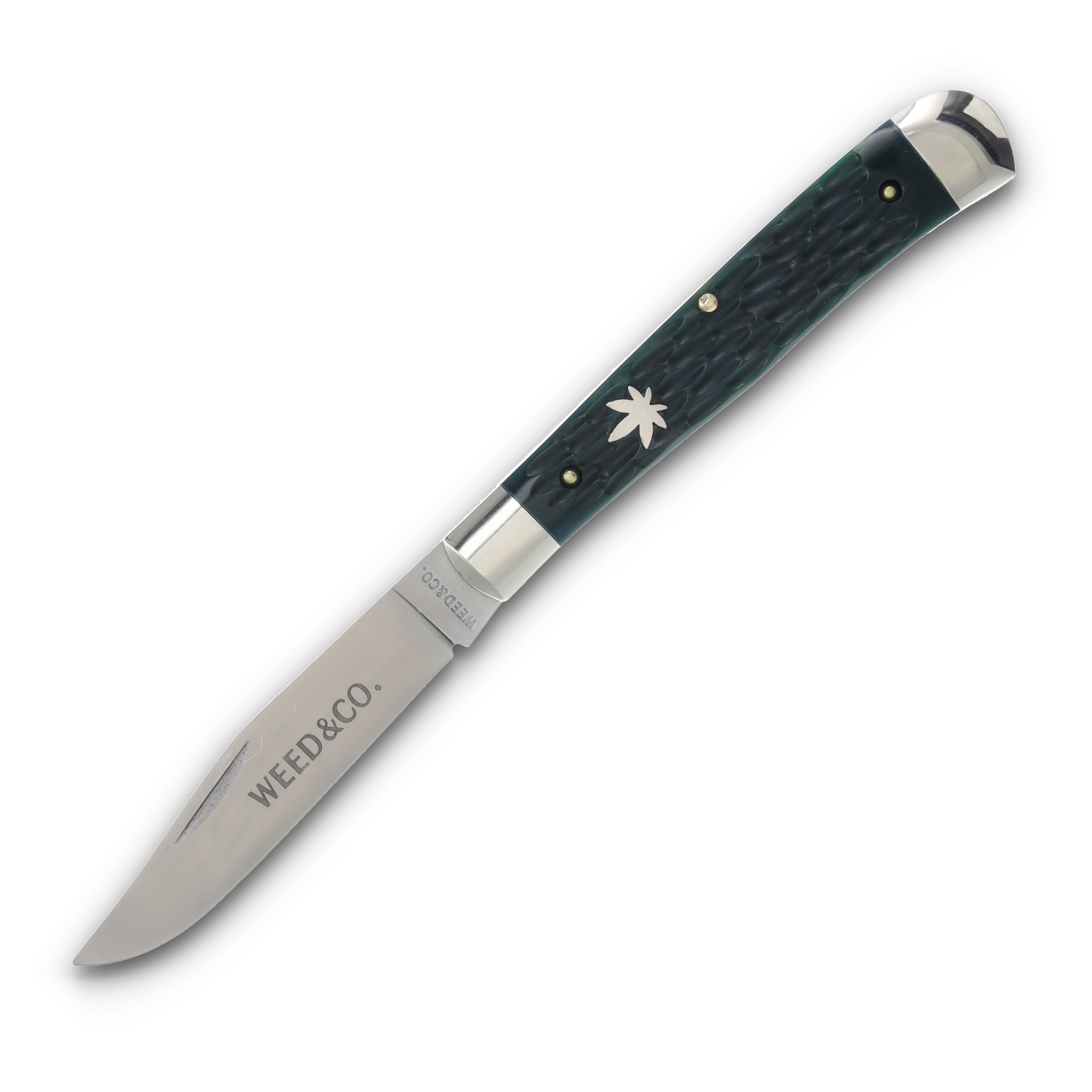 Weed & Co. Green Jigged Bone 1-Bld. Trapper 2024' 3rd Shield Variant CCWC6119GJB View 1