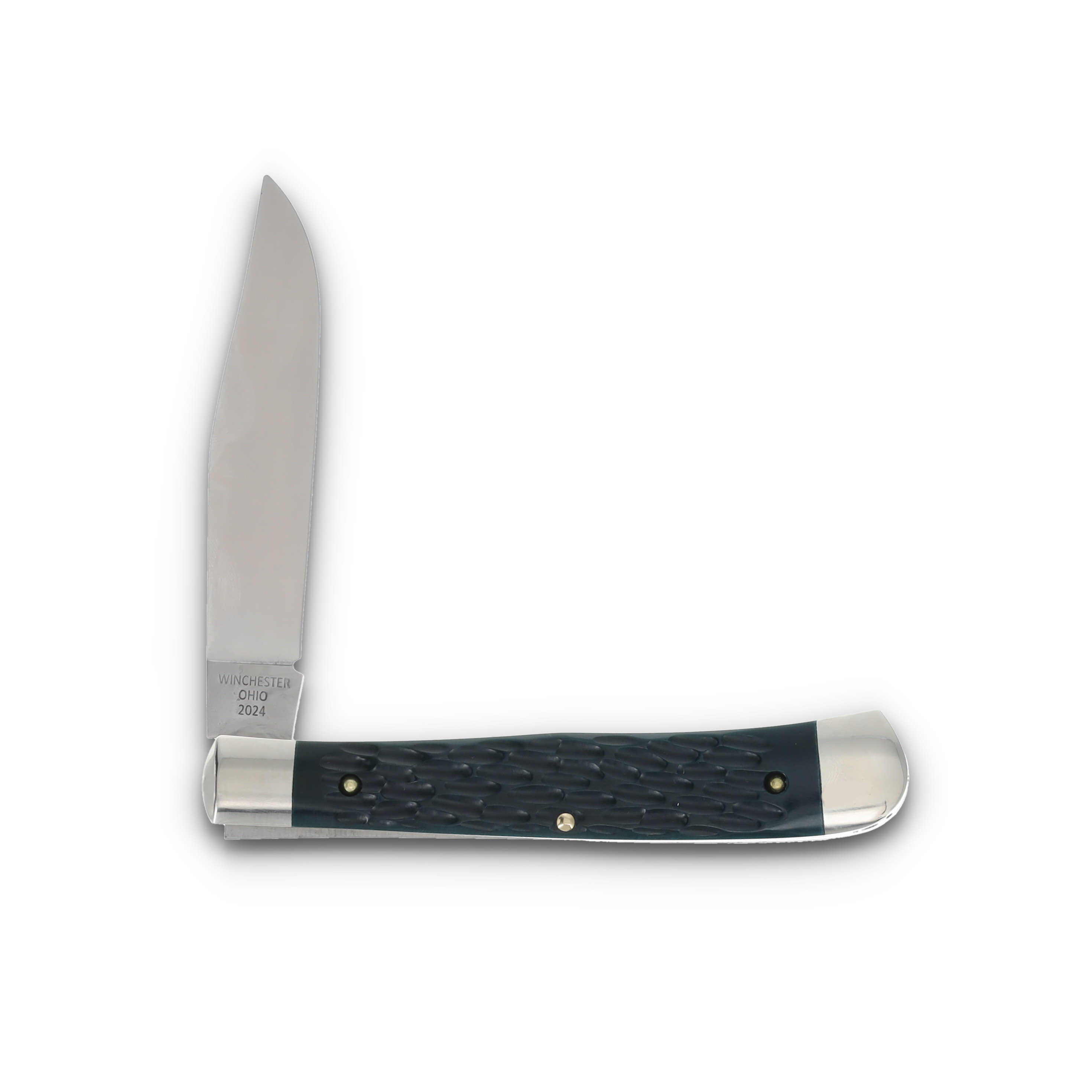 Weed & Co. Green Jigged Bone 1-Bld. Trapper 2024' 3rd Shield Variant CCWC6119GJB View 4