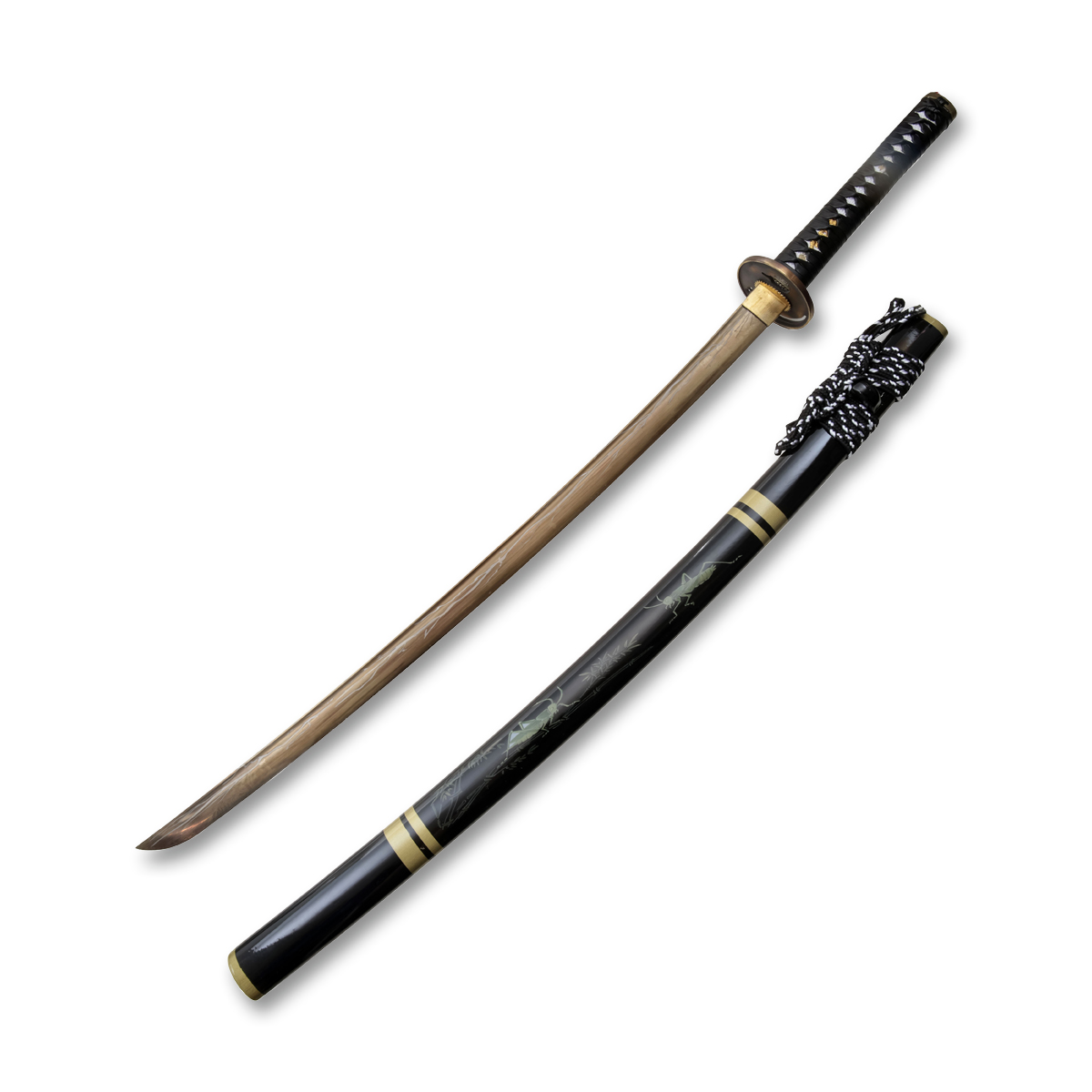 SZCO Supplies Grasshopper Samurai Sword Cord Wrapped 28in Plain