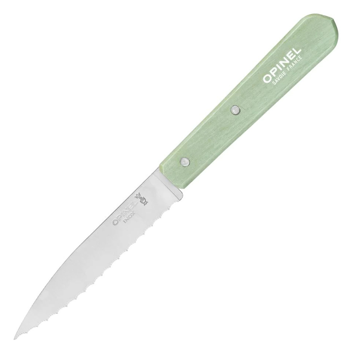 Opinel No. 113 Essential Serrated Paring Knife Sage Green OP003121 View 1