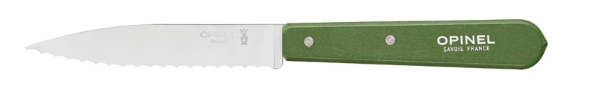 Opinel No. 113 Slicing Knife Dark Green 3.93in Serrated Slicer Blade OP003122 View 1