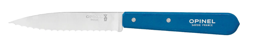 Opinel No. 113 Slicing Knife Blue 3.93 Inch Serrated Slicer Blade OP003202 View 1
