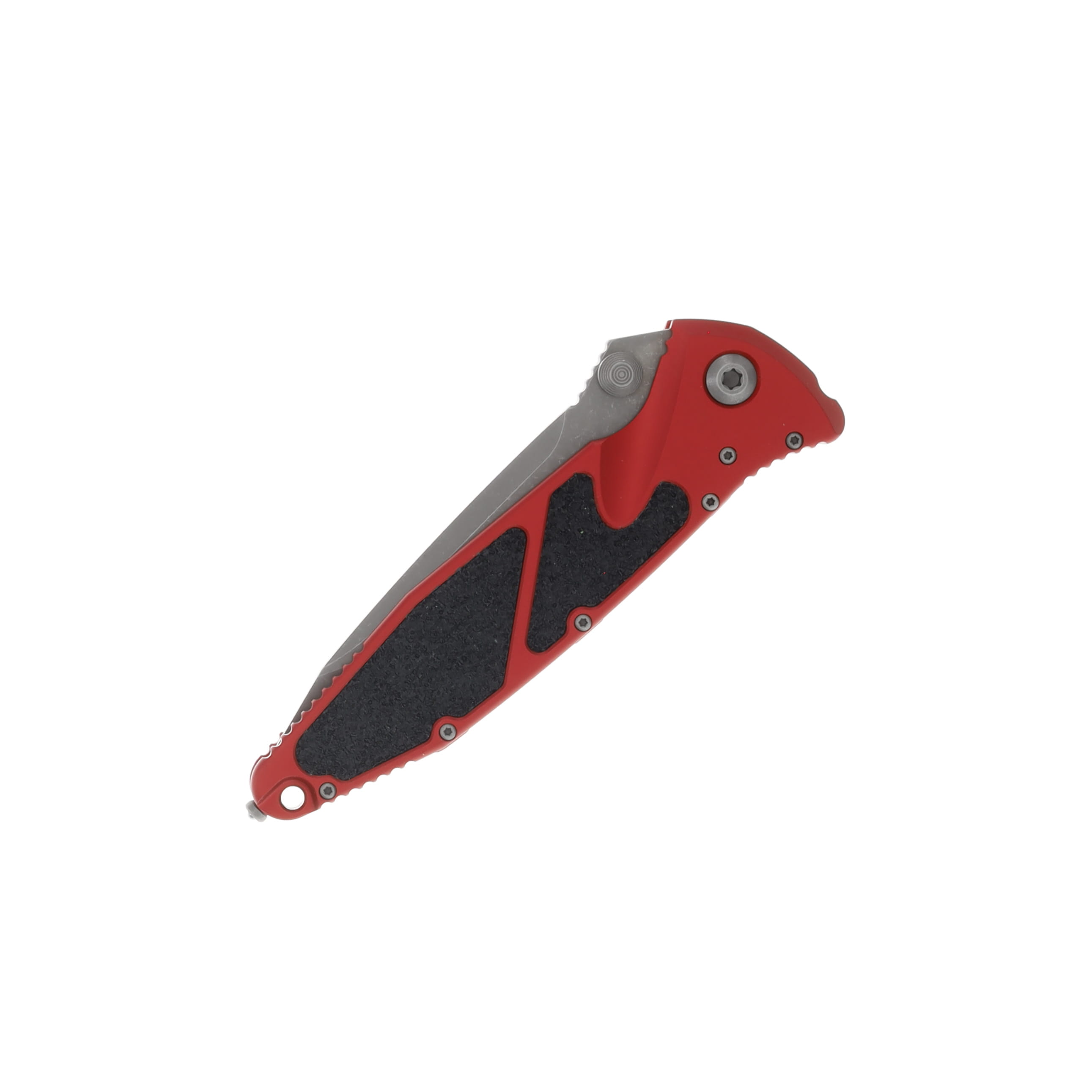 Microtech Socom Elite Folding Knife Red 4.0in Apocalyptic Full Serr Tanto MT16112APRD View 6