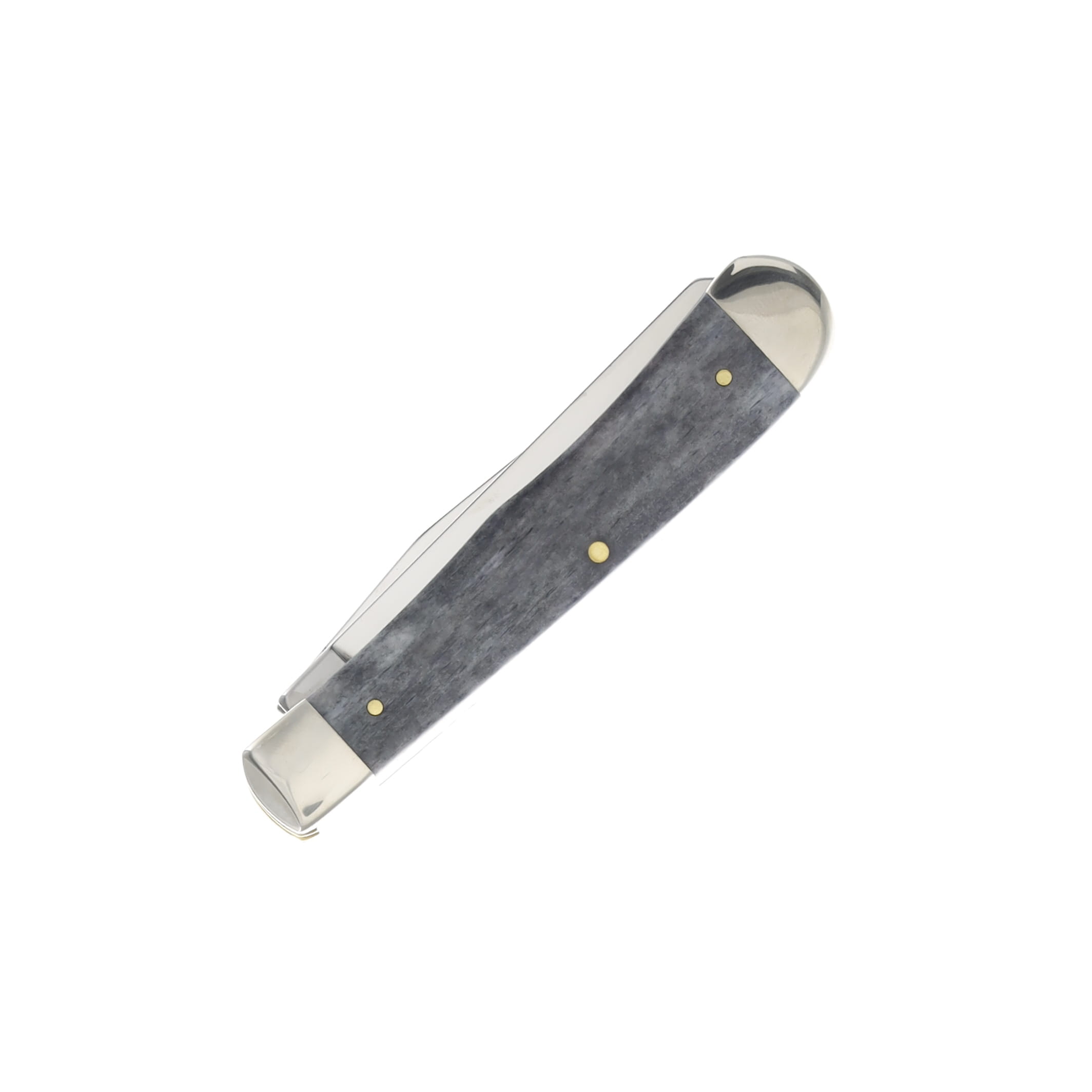 Case XX Trapper Folding Knife Gray Bone with Diamond Shield and XX Bolsters CA6703 View 2