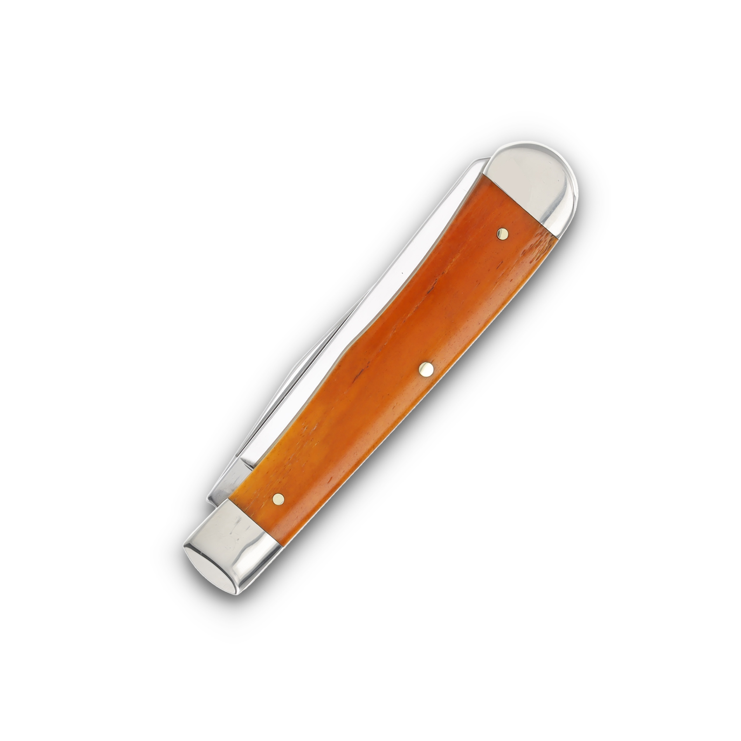 Case Persimmon Bone Trapper With Diamond Shield & Engraved XX Bolster CA12542 View 2
