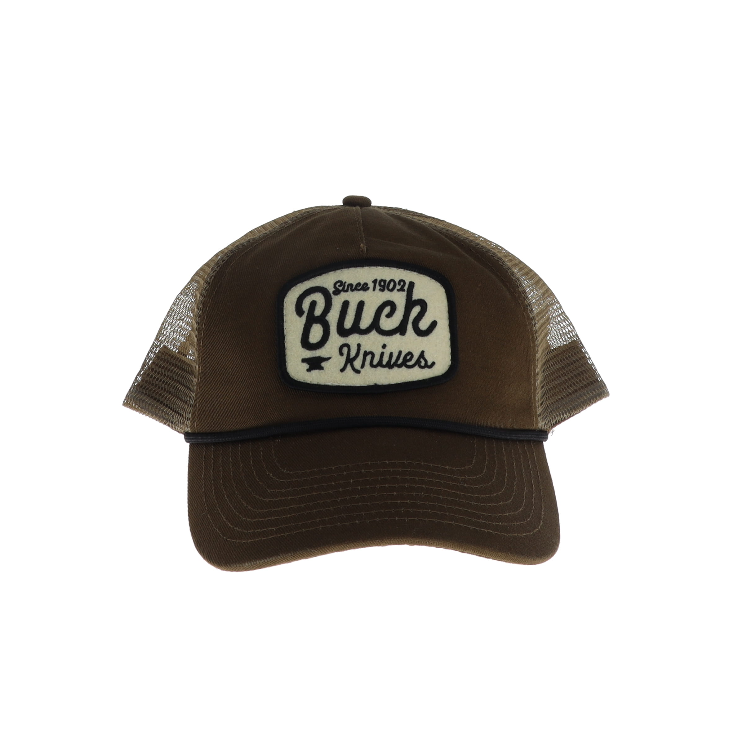 Buck Rounded Felt Patch 5-Panel Mesh Snapback Quicksand Hat BU89187 View 2