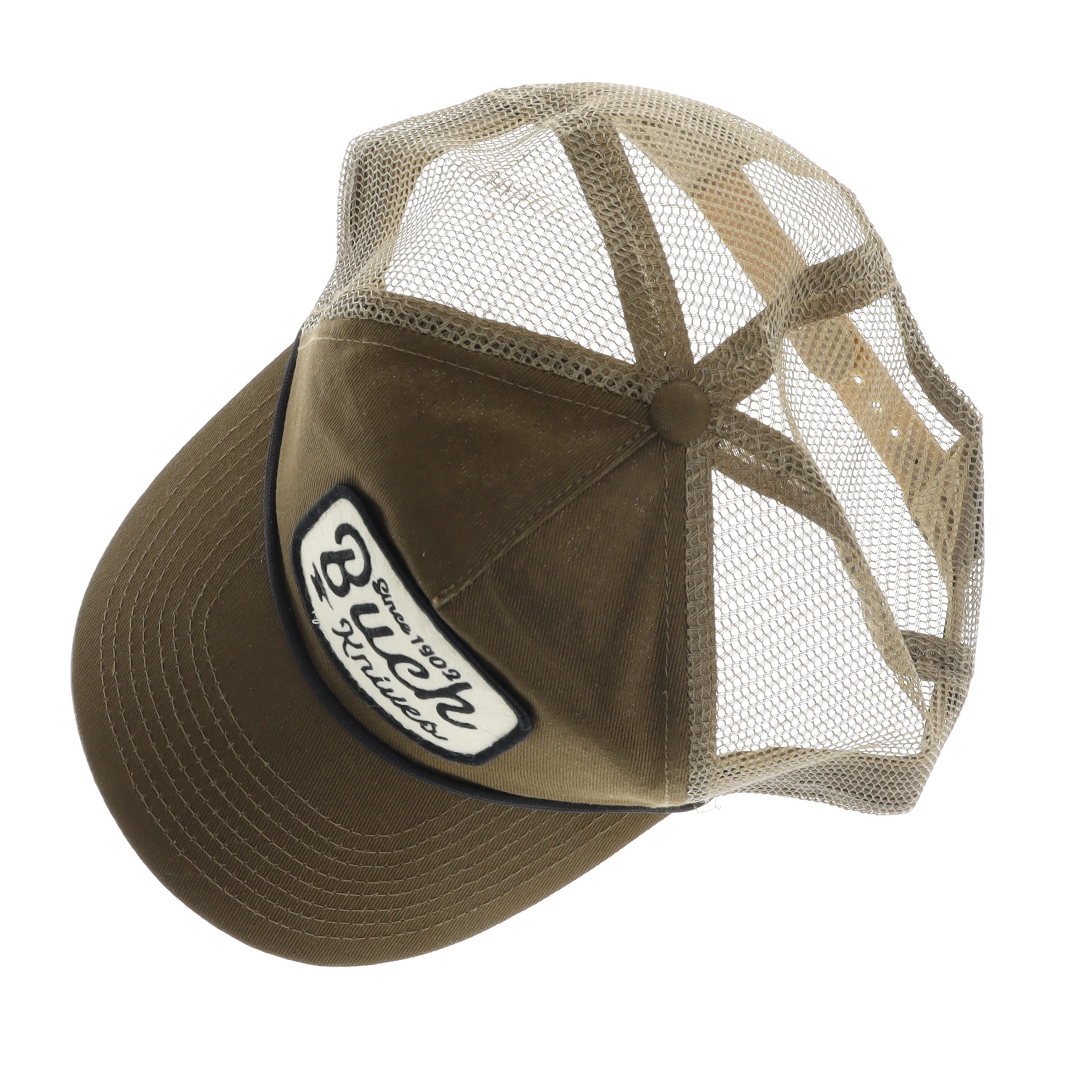 Buck Rounded Felt Patch 5-Panel Mesh Snapback Quicksand Hat BU89187 View 7
